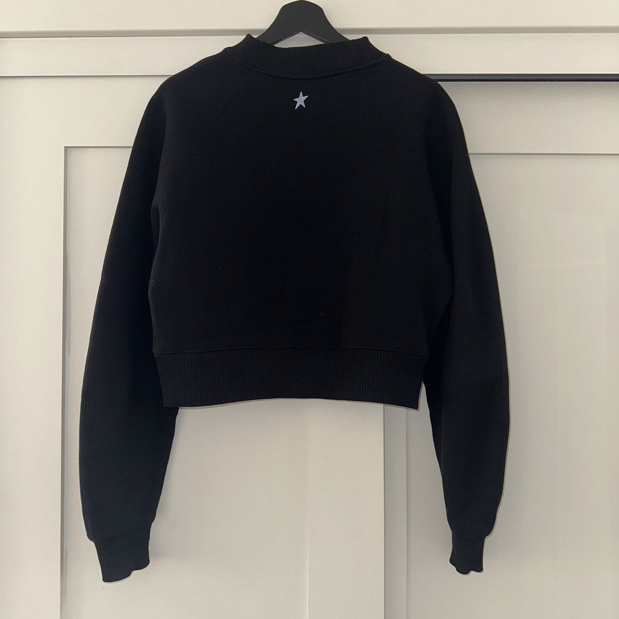 Mugler × Thierry Mugler Neon Green Logo Neoprene Cropped Pullover Size US S / EU 44-46 / 1 - 4 Thumbnail