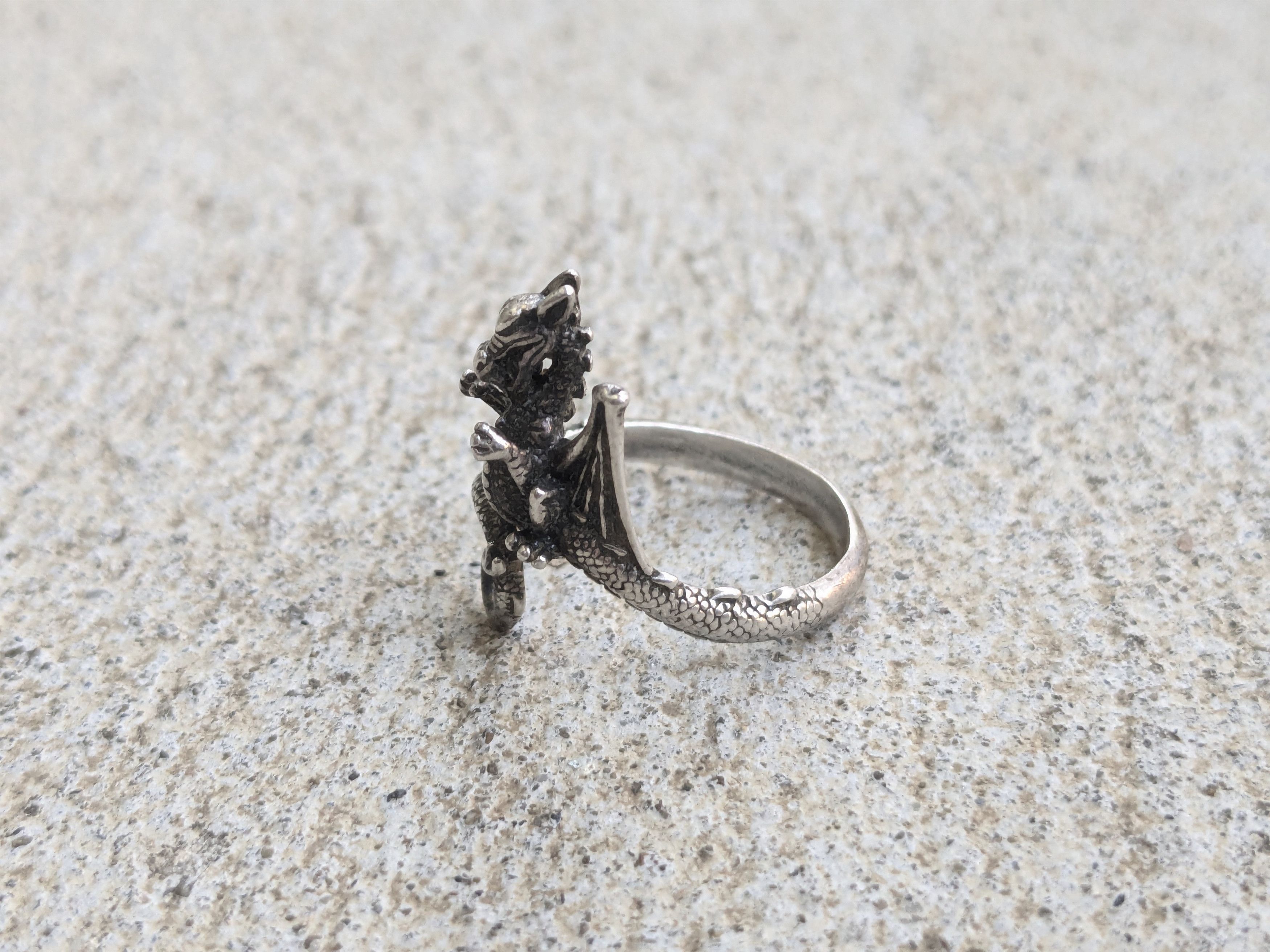Jewelry Vintage Sterling Silver Ring Dragon 9 Shube Dakota West Size ONE SIZE - 5 Thumbnail