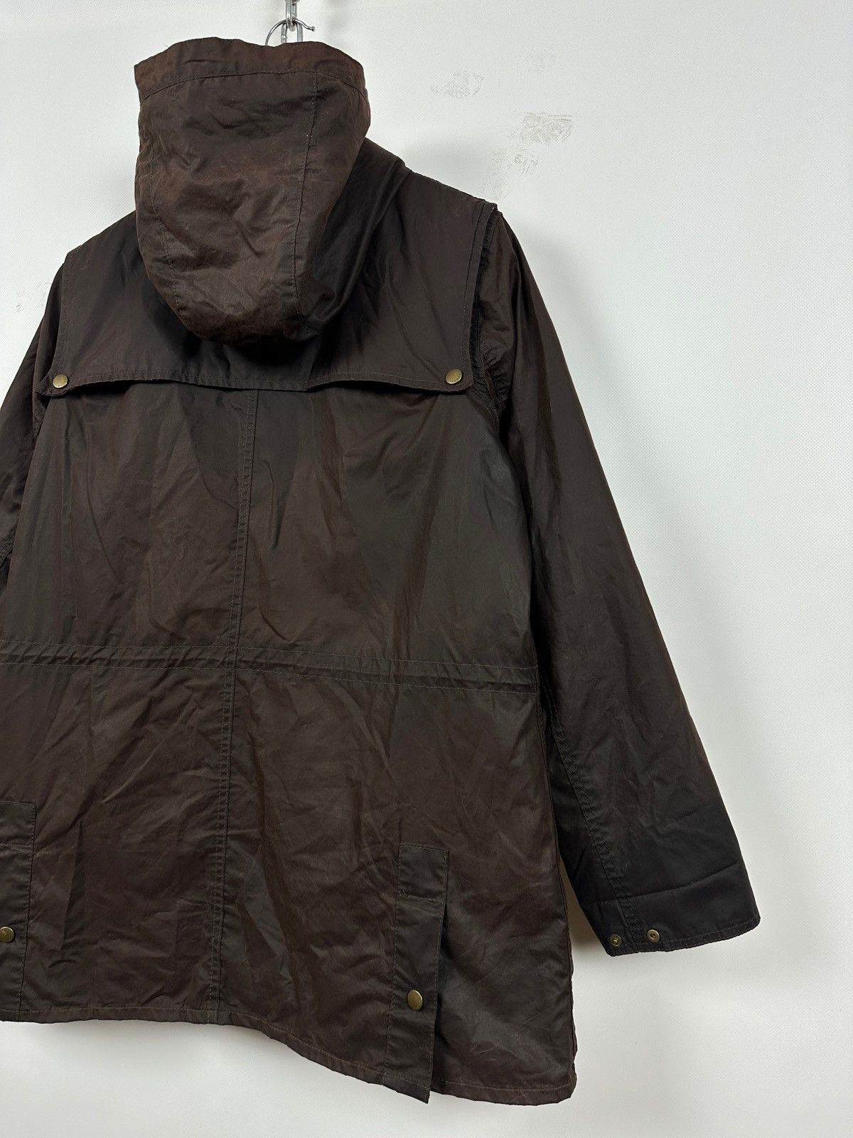 Barbour Retail Vintage Durham Brown Waxed Coat Jacket