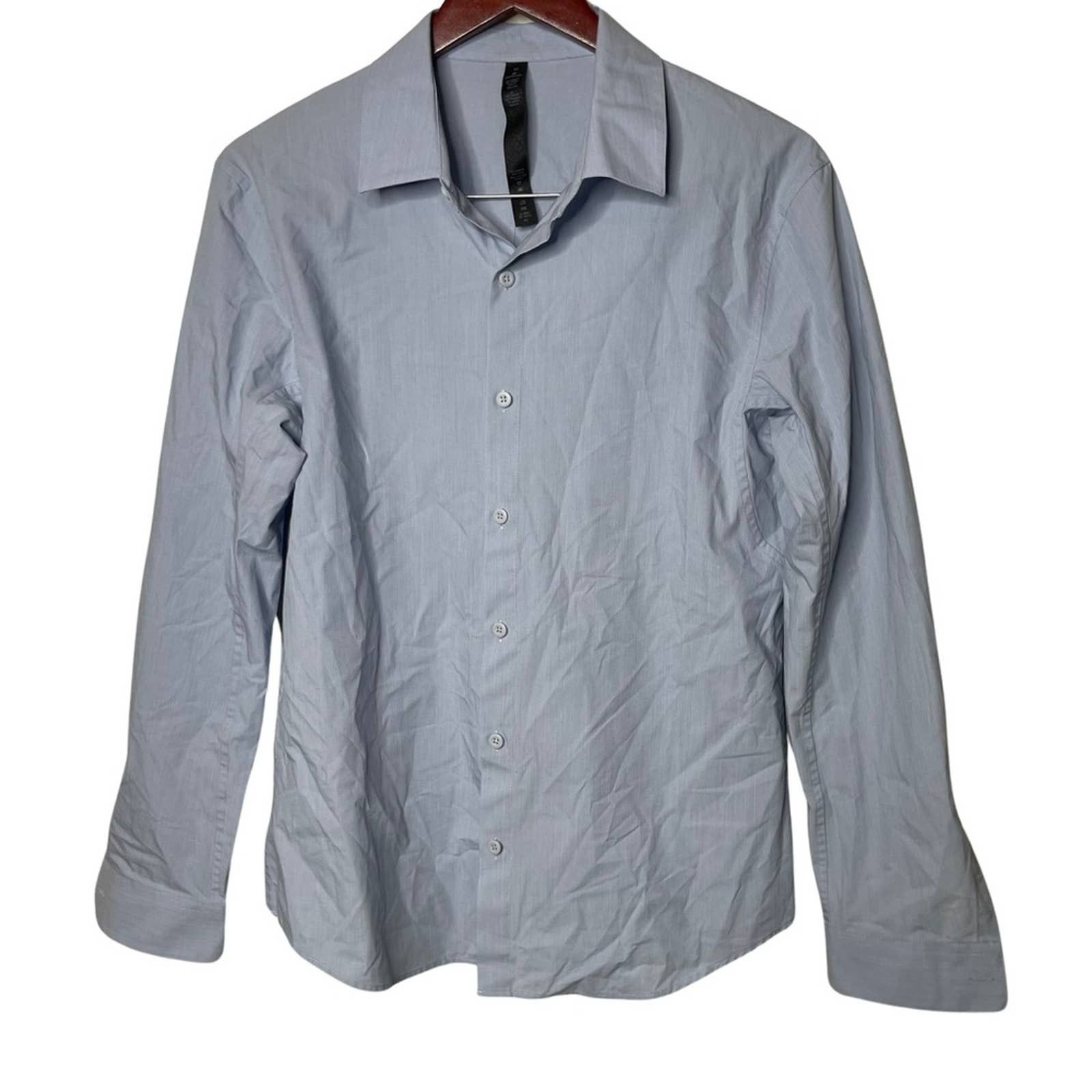 Lululemon New Venture Slim-Fit Long-Sleeve Shirt - Blue/Pastel - Size XXL Easy Care Fabric