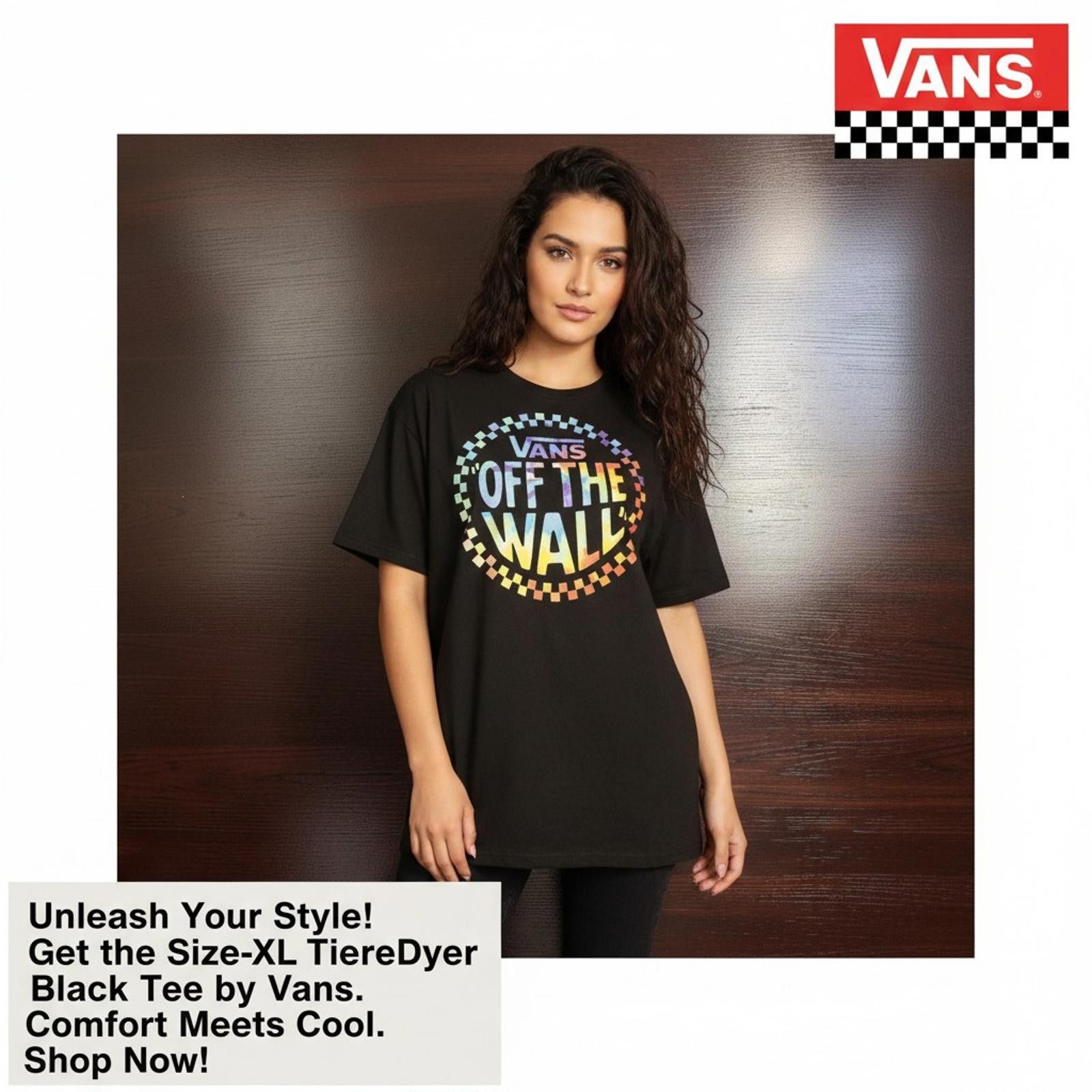 Vans Vans XL Tie-Dye Forever Black Tee Size ONE SIZE - 1 Thumbnail