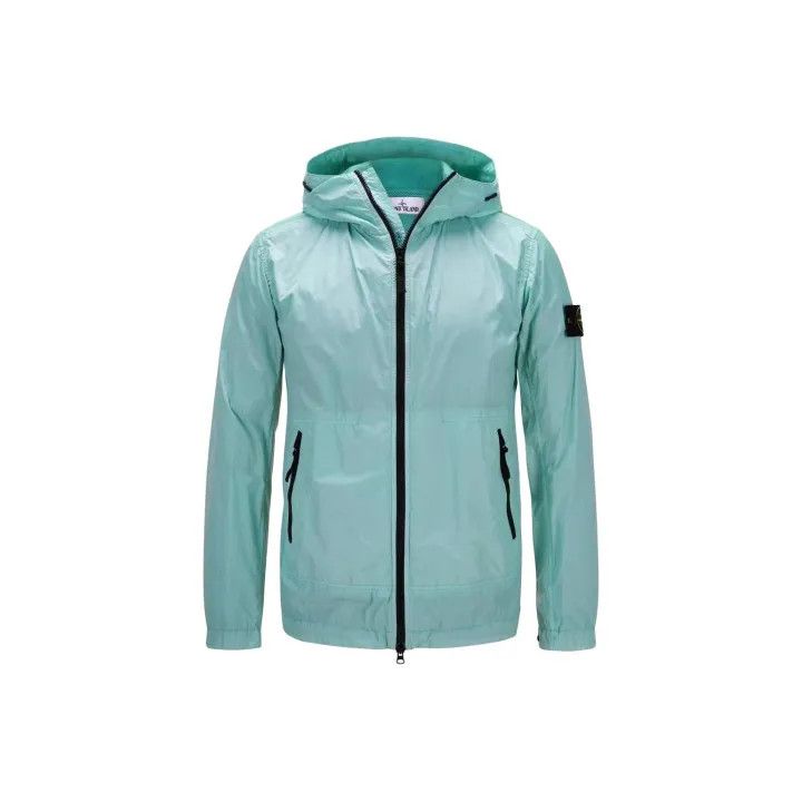 Stone Island Stone Island Sky Blue Lightweight Hooded Jacket Size US XL / EU 56 / 4 - 1 Thumbnail
