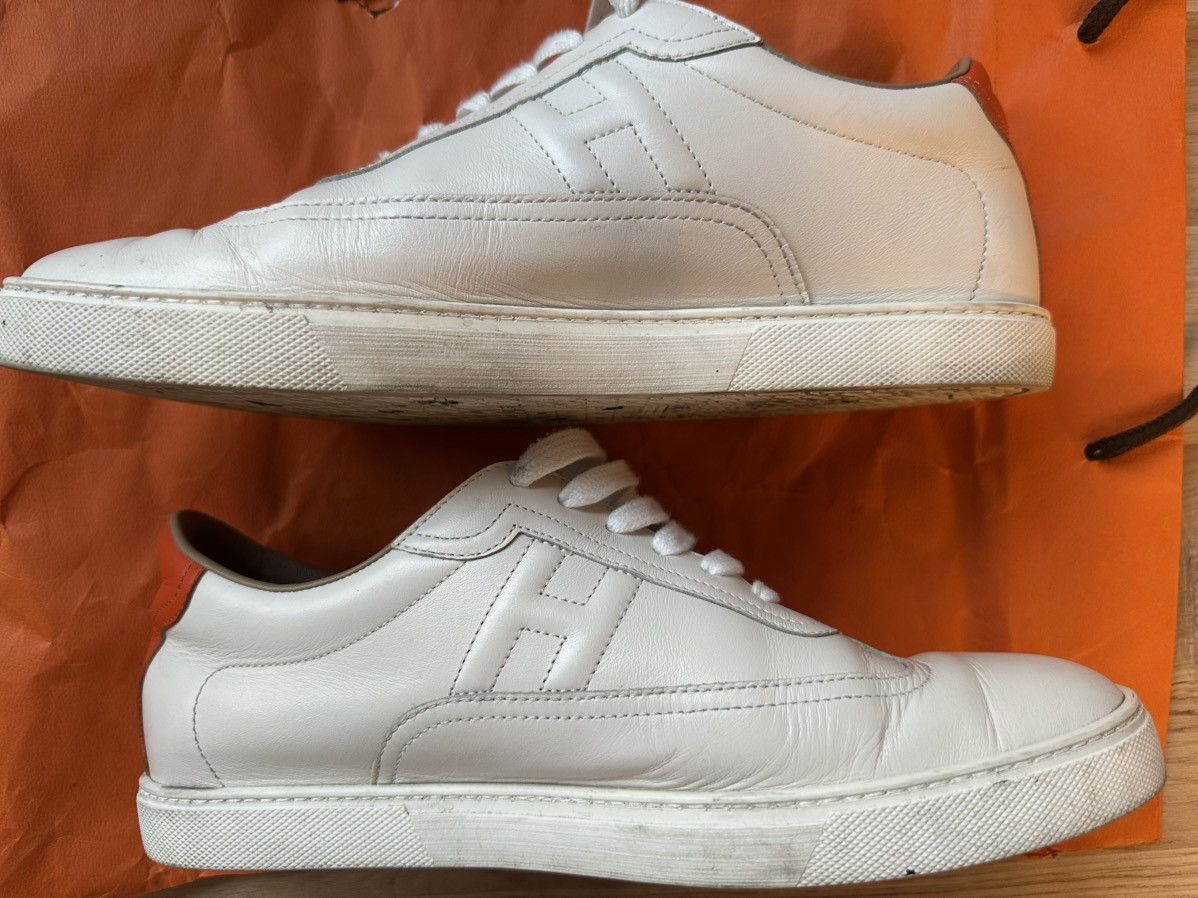 Hermes Hermès Avantage Sneakers White/Orange - Size 41-42 EU Size US 9 / EU 42 - 1 Thumbnail