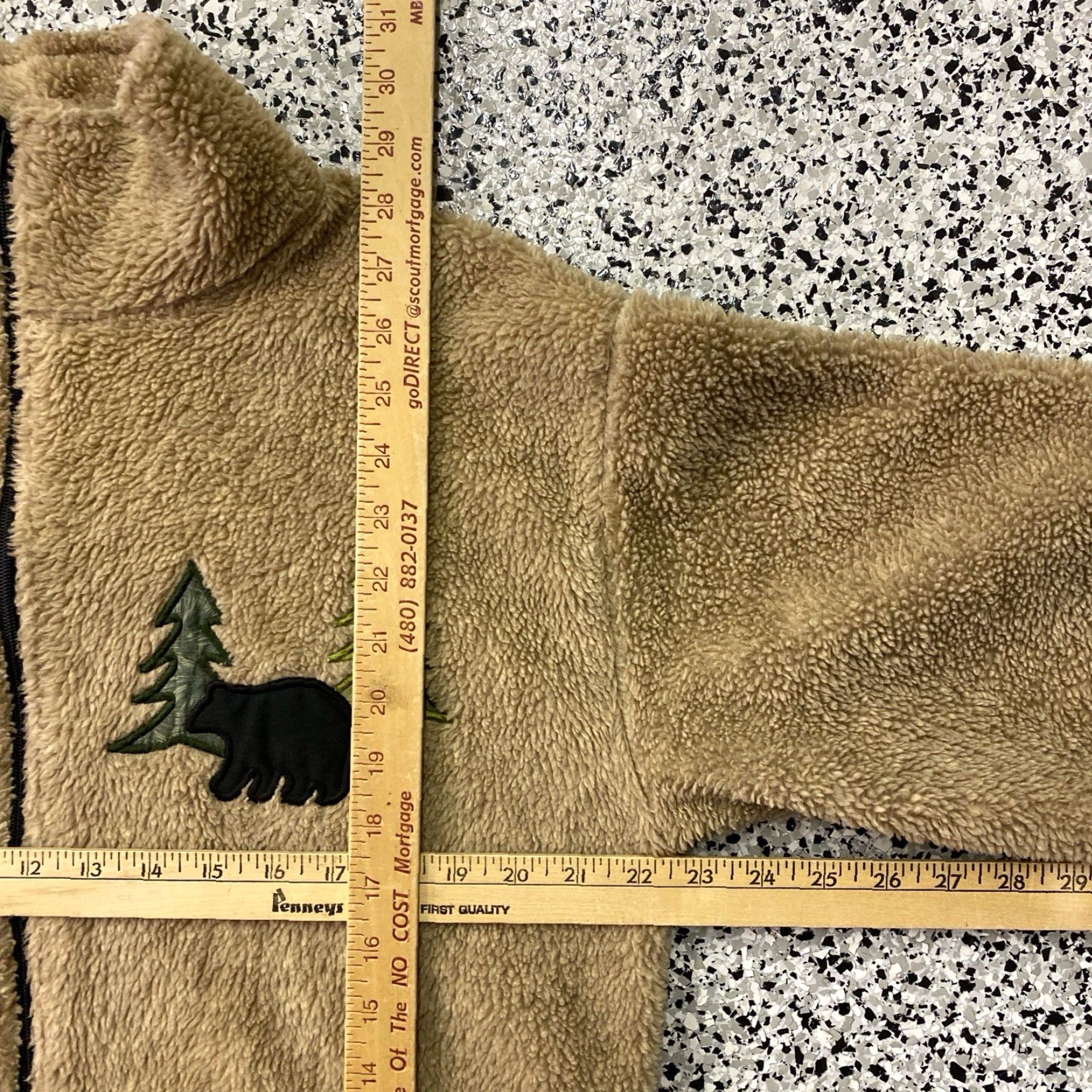 Vintage VINTAGE Awesome Wear Full Zip Sweatshirt Mens M Beige Fleece Bear Tree USA Made Size US M / EU 48-50 / 2 - 4 Thumbnail