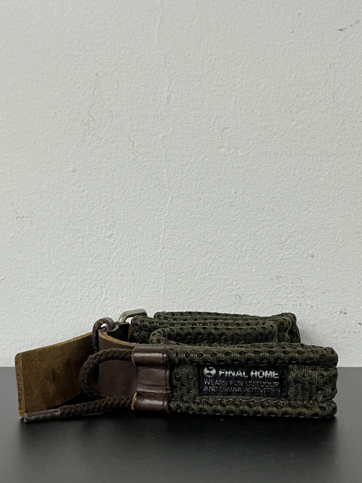 Final Home Final Home Issey Miyake Leather/Mesh Utility Tactical Belt Size ONE SIZE - 6 Thumbnail