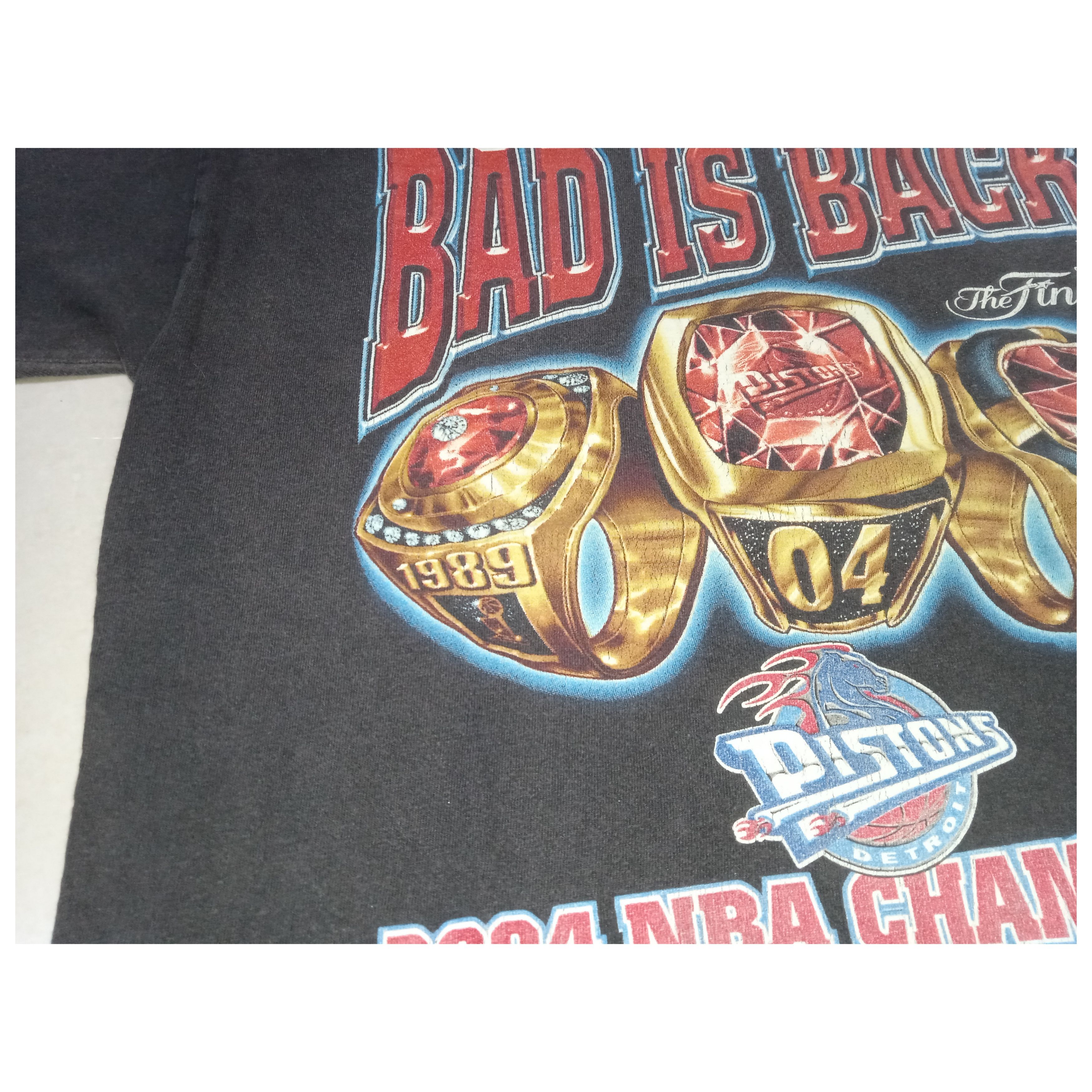 Vintage Vintage 00s NBA Bad Boys Detroit Pistons 2004 T Shirt Size US L / EU 52-54 / 3 - 3 Thumbnail