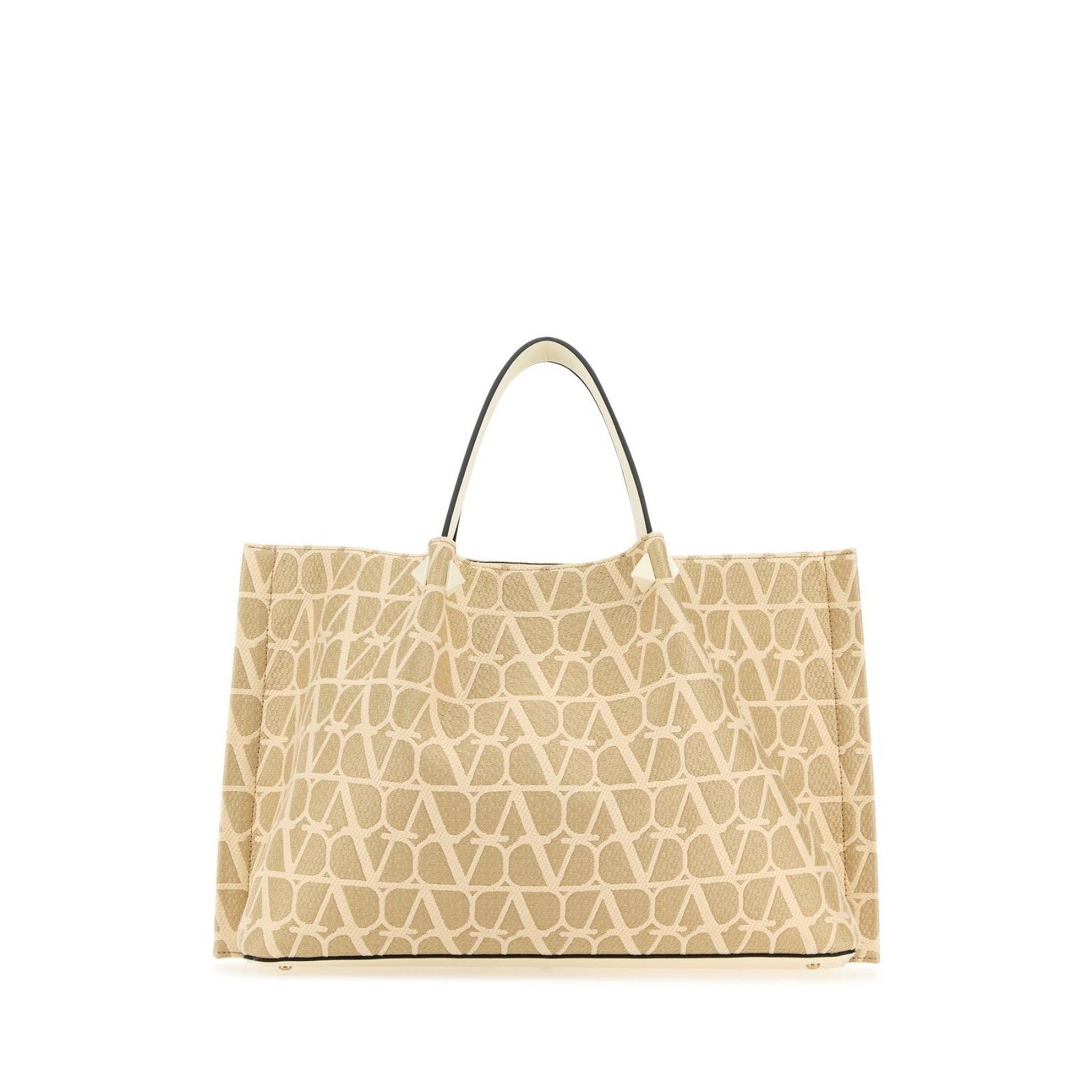 Valentino VALENTINO GARAVANI Toile Iconographe Beige Brown Leather Sho Size ONE SIZE - 3 Thumbnail