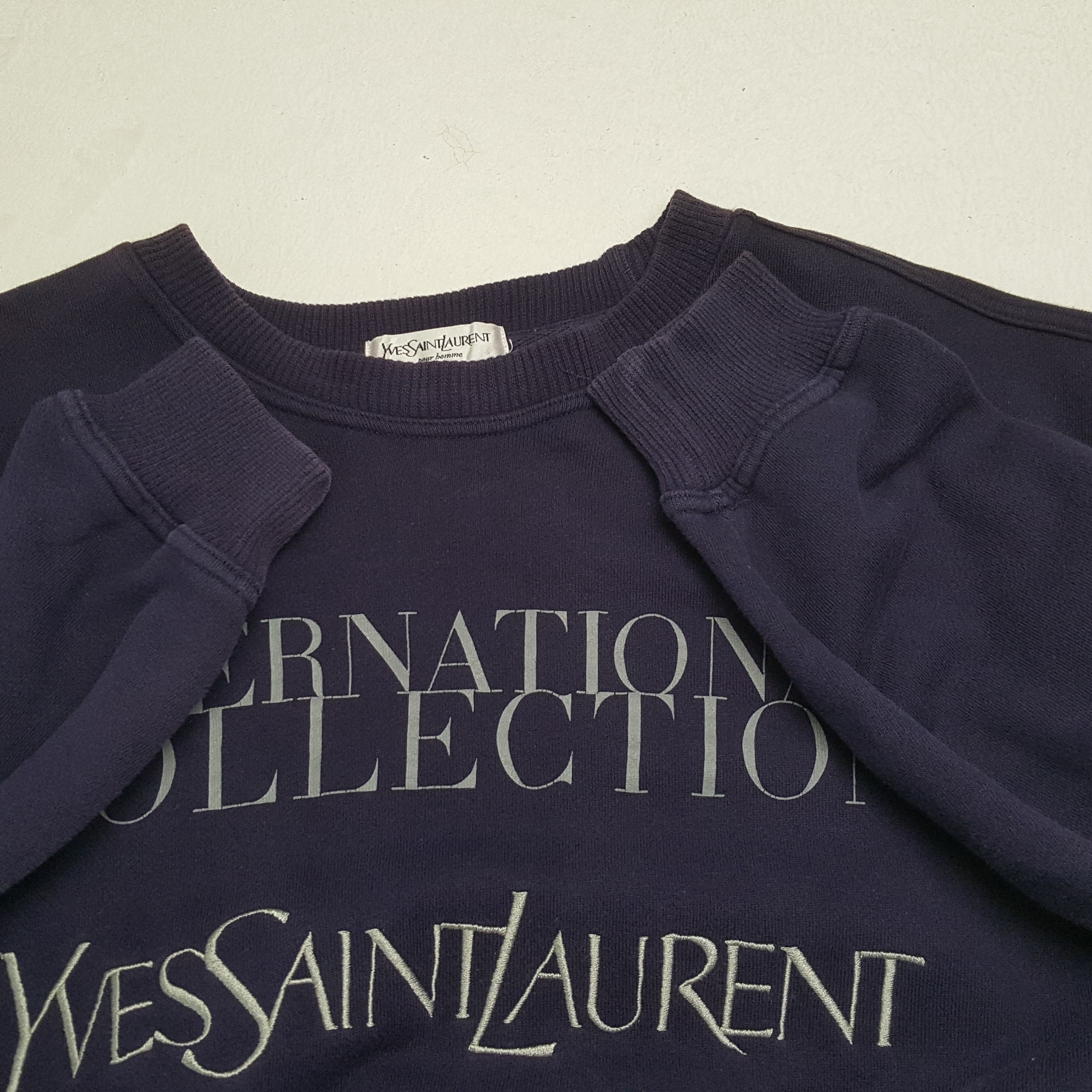 Yves Saint Laurent YVES SAINT LAURENT Fashion Brand Spellout Sweatshirt Size US L / EU 52-54 / 3 - 8 Thumbnail