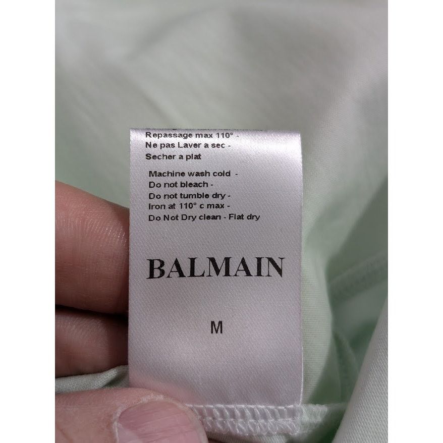 Balmain o1rshd1 Q:2 / B-Logo T-Shirt in Light Mint Green Size US M / EU 48-50 / 2 - 11 Thumbnail