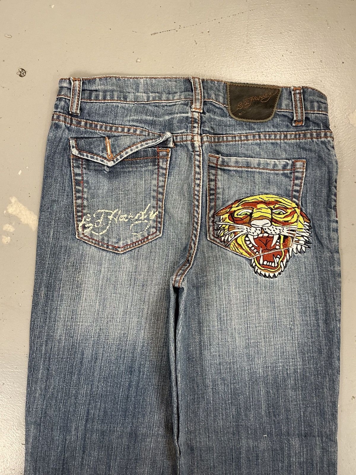 Ed Hardy × Vintage Vintage Ed hardy king Y2K women denim Size 28" / US 6 / IT 42 - 9 Thumbnail