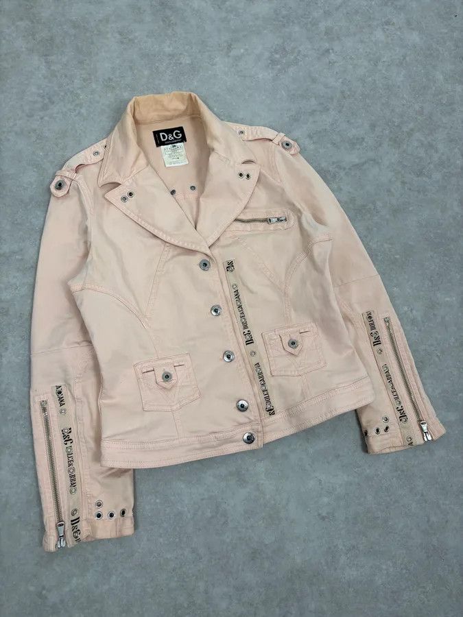 Dolce & Gabbana 2000s Dolce & Gabbana Pink Multi Zip Cargo Jacket Size M / US 6-8 / IT 42-44 - 4 Thumbnail