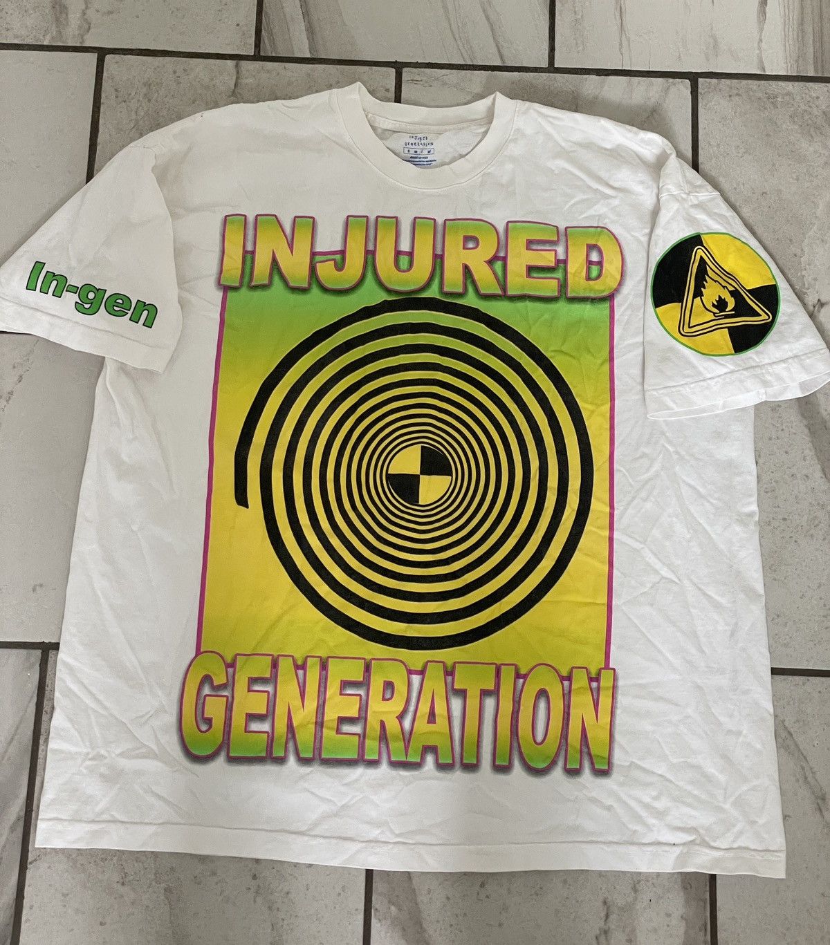 image of Asap Rocky Awge Injured Generation Tee in White, Men's (Size XL)