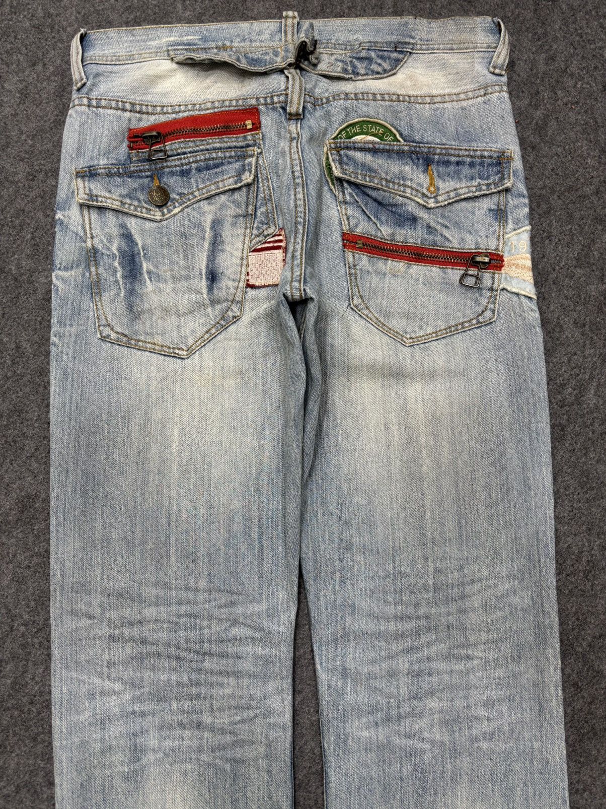 Japanese Brand 💥Insane Style Patches X Shots Distressed MPocket Denim F663 Size US 32 / EU 48 - 20 Thumbnail