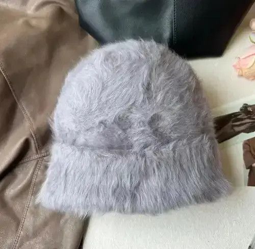 Japanese Brand Fashion Fluffy Rabbit Fur Beanie Hat Size ONE SIZE - 2 Thumbnail