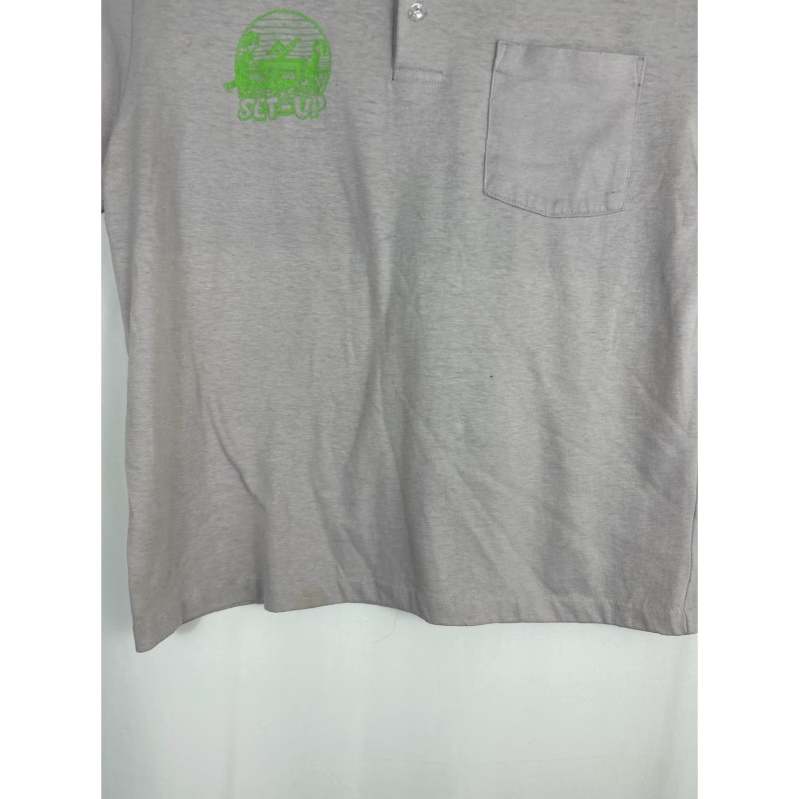 Vintage VINTAGE Screen mates Polo Shirt Mens L Gray Jazz 1992 Sacramento Jazz Jubilee Short Sleeve Size US L / EU 52-54 / 3 - 6 Thumbnail