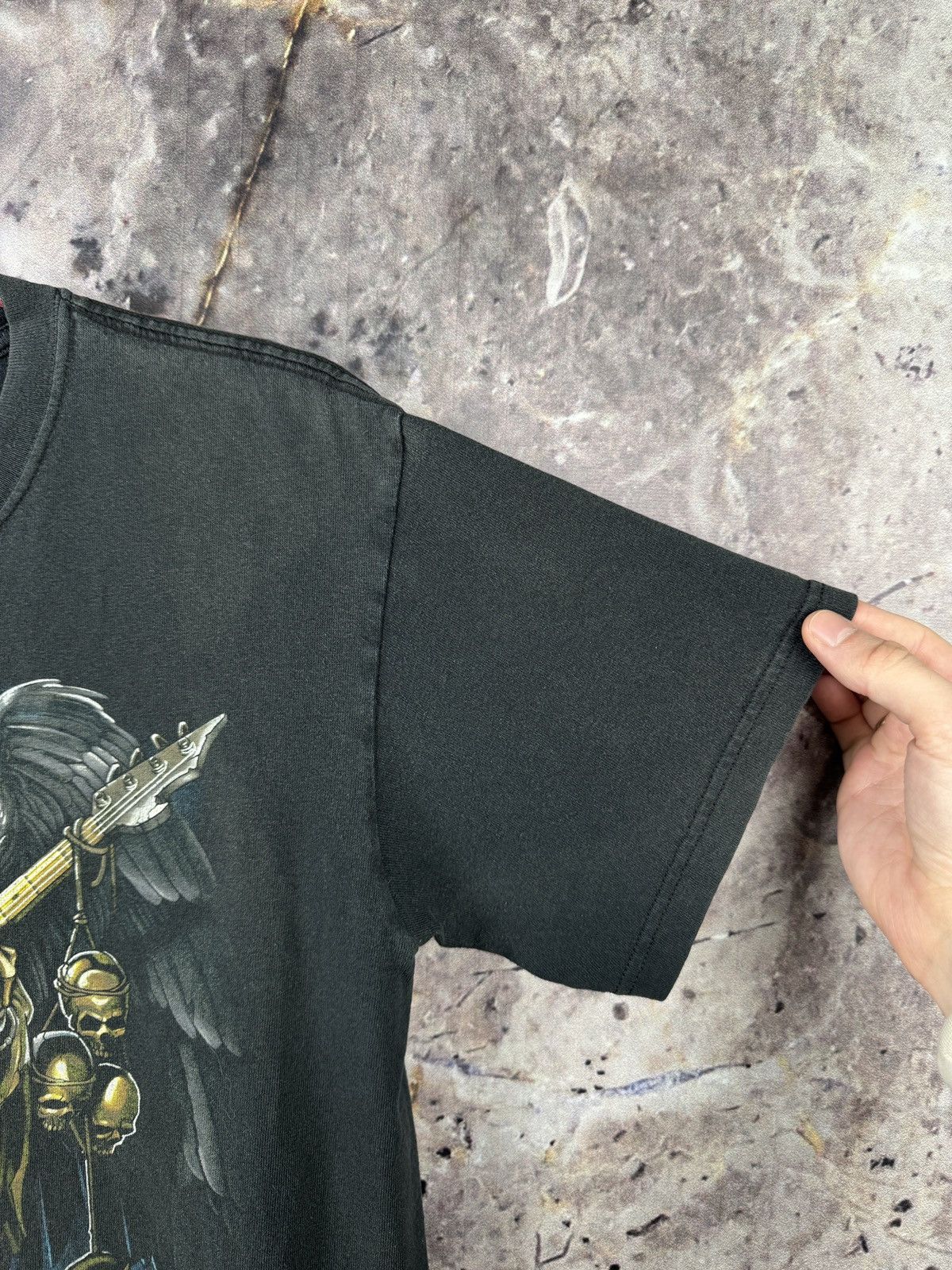 Liquid Blue Liquid Blue Grim Reaper Guitar Graphic T-Shirt Black Size M Size US M / EU 48-50 / 2 - 6 Thumbnail
