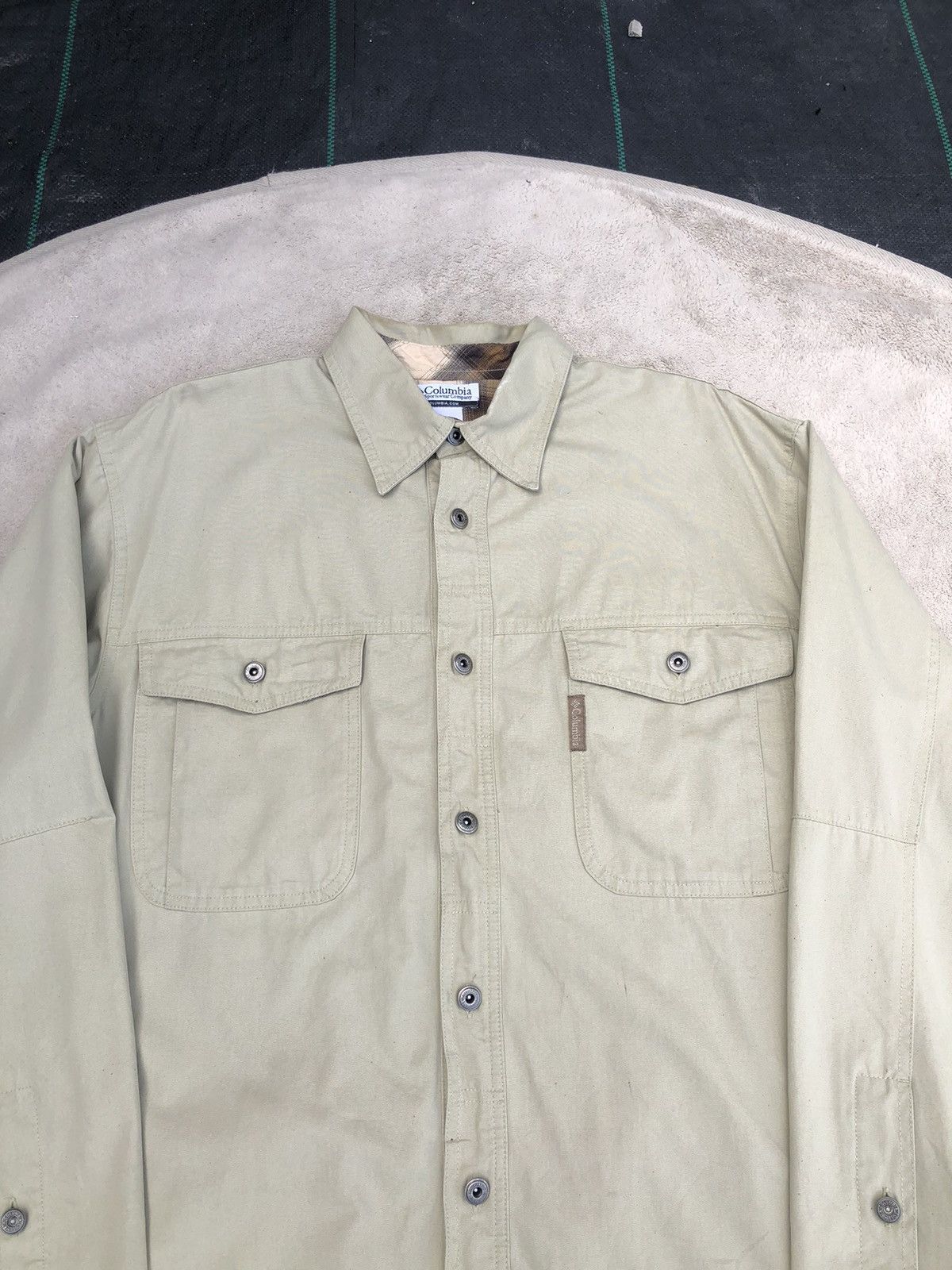 Columbia × Vintage Vintage Columbia Omni Shield Workwear Fleece Shirt Size US L / EU 52-54 / 3 - 3 Thumbnail