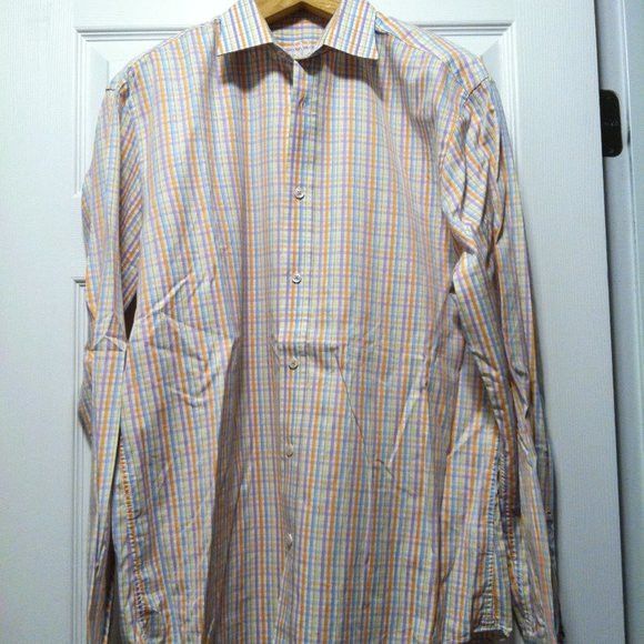 BUGATCHI BUGATCHI MENS 100%COTTON CASUAL SHIRT SIZE: 17/36-37 Size US XL / EU 56 / 4 - 3 Thumbnail