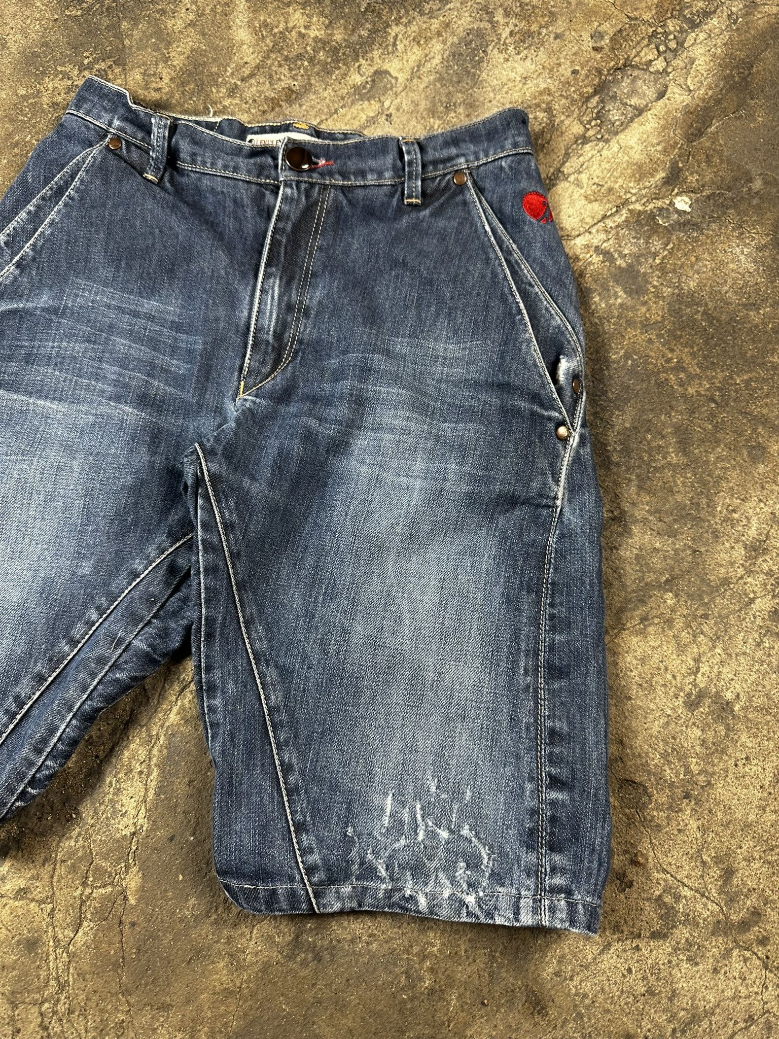 Engineered Garments × Levi's Vintage Y2k Levi's Engineered Distressed Jeans Shorts Size US 26 / EU 42 - 4 Thumbnail