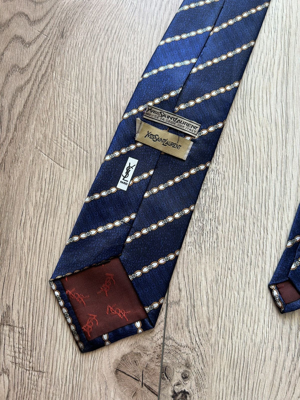 Vintage × Yves Saint Laurent Yves Saint Laurent Silk Pattern Tie Vintage Size ONE SIZE - 6 Thumbnail