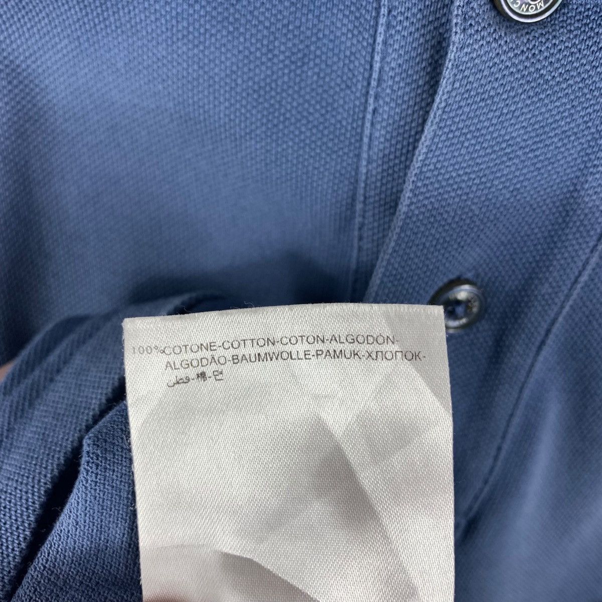 Moncler MONCLER blue polo tee Size US S / EU 44-46 / 1 - 14 Thumbnail