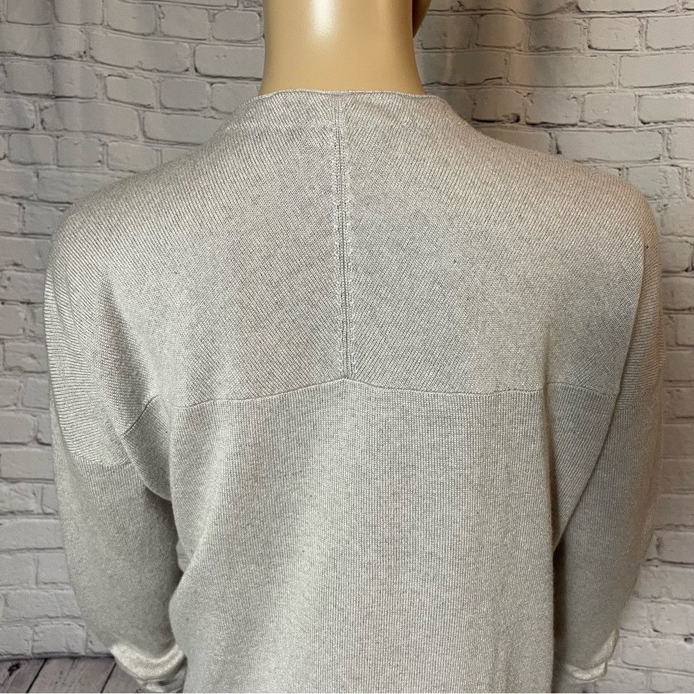 Halston H by Halston Silk Cashmere Knit Gray Button Closure Cardiga Size M / US 6-8 / IT 42-44 - 4 Thumbnail