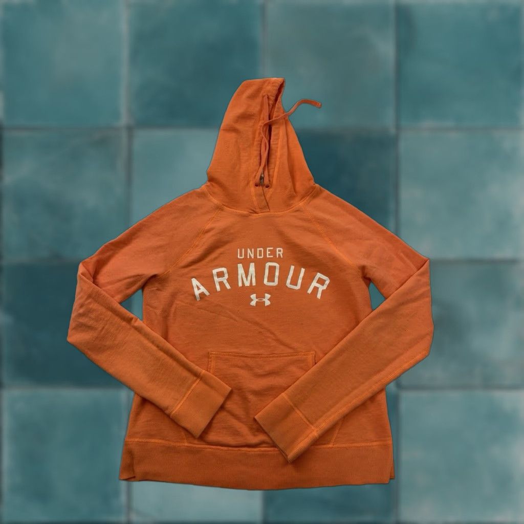 Under Armour Under Armour Hoodie Sweatshirt Womens M Orange Regular All Seasons Logo Hoodie Casual Activewear Women Size M / US 6-8 / IT 42-44 - 1 Thumbnail