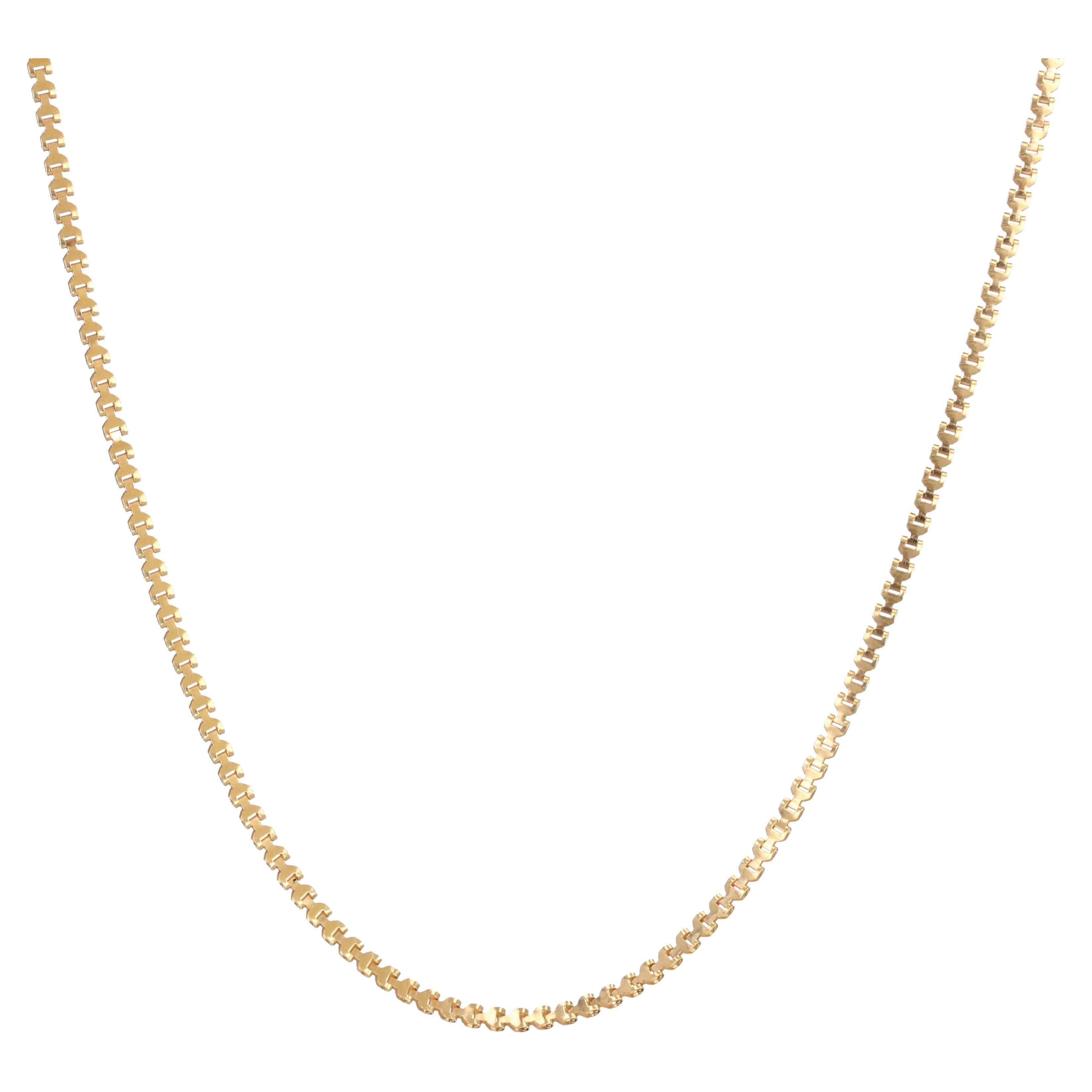 image of Vintage Modern 18 Karat Rose Gold Y Mesh Chain, Women's