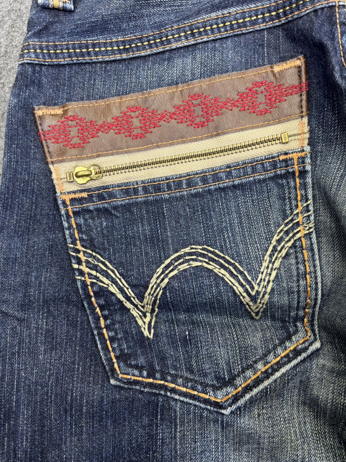 Edwin 💥Sick Fades Style💥Edwin Navajo Motive Wide Denim F996 Size US 28 / EU 44 - 11 Thumbnail