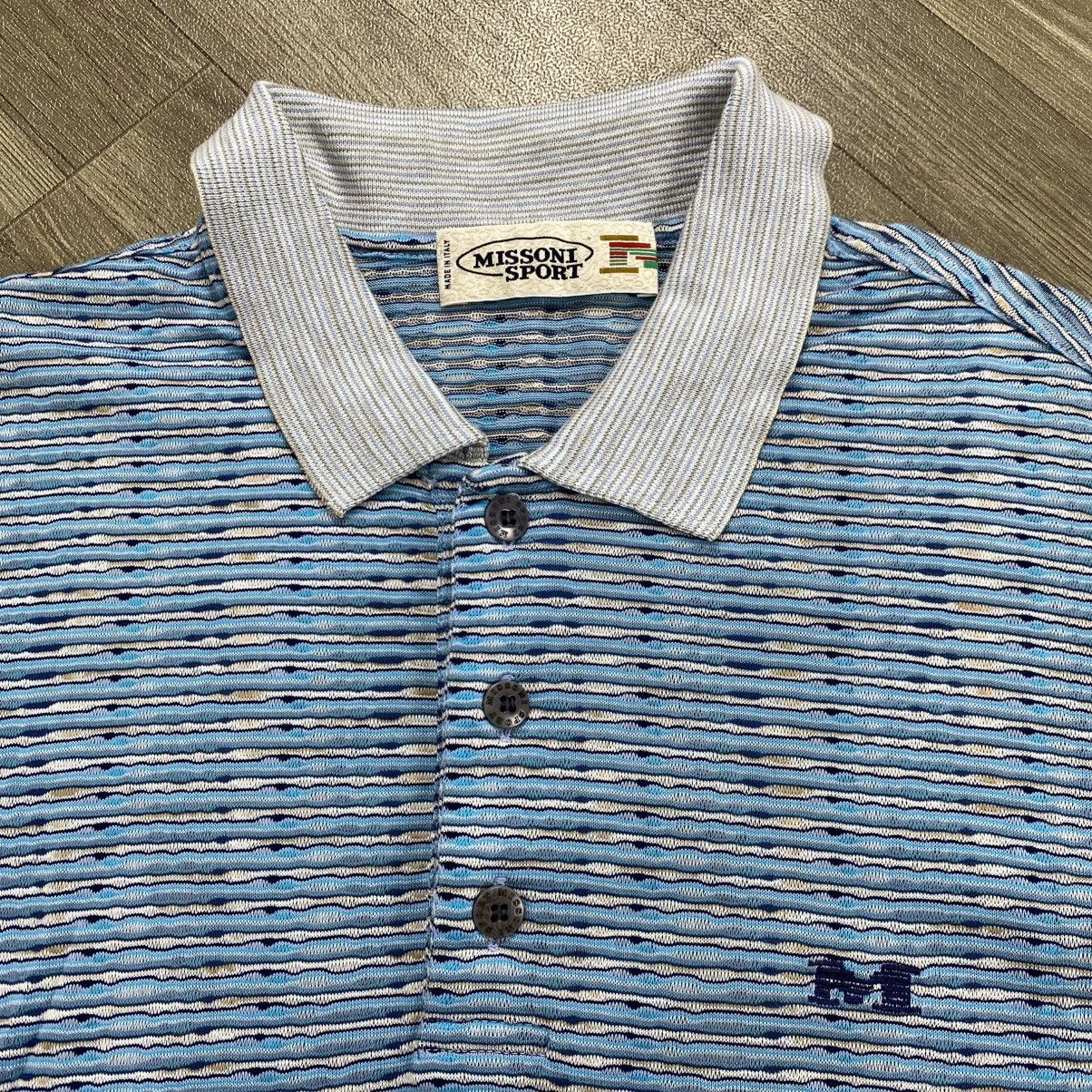 Missoni Vintage Missoni Sport 3D Coogi Polo Shirt Italian Designer Size US M / EU 48-50 / 2 - 3 Thumbnail