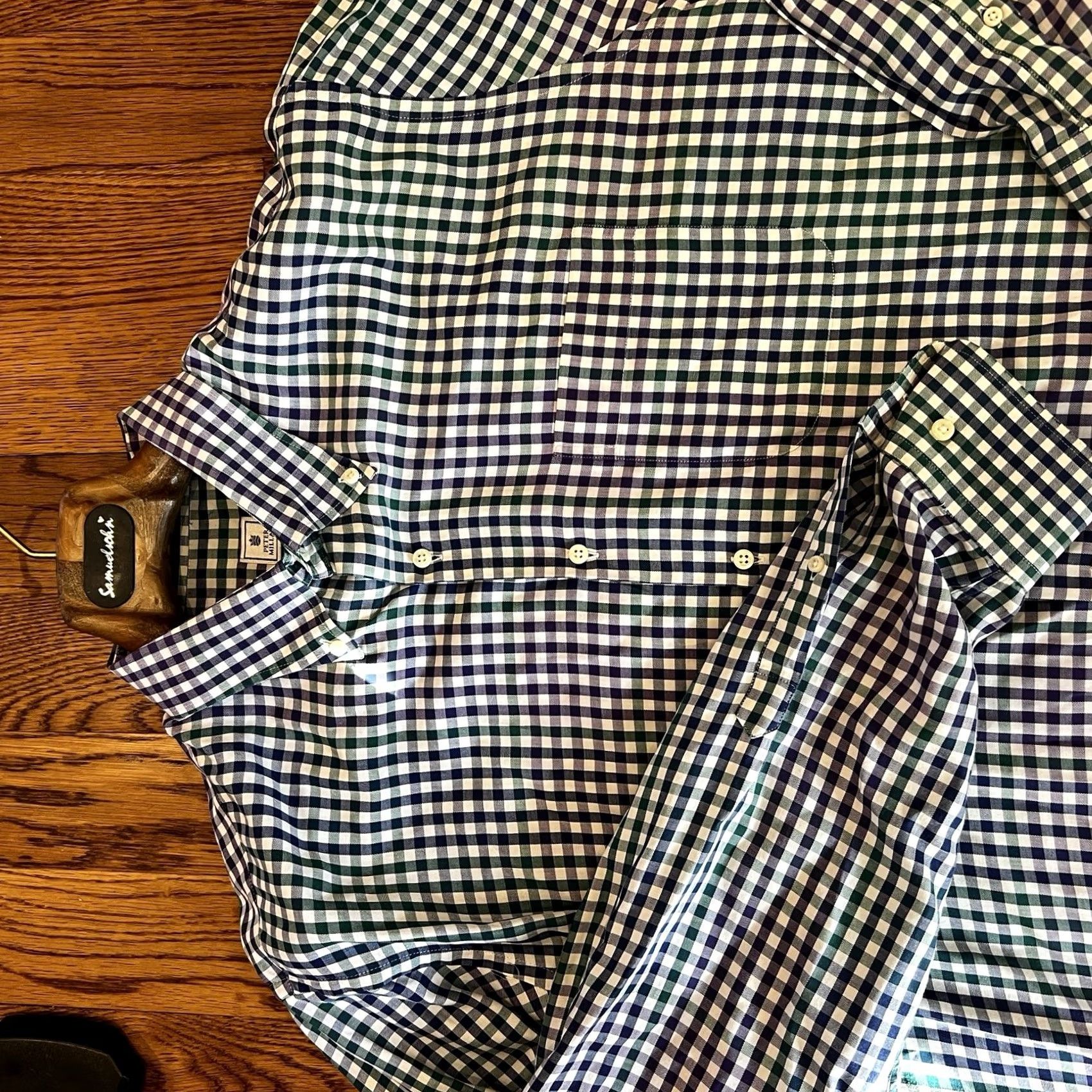 Peter Millar Peter Millar Button-Down Shirt Men's Gingham Multi-Color XL Check Long Sleeve Pocket Casual Size US XL / EU 56 / 4 - 7 Thumbnail