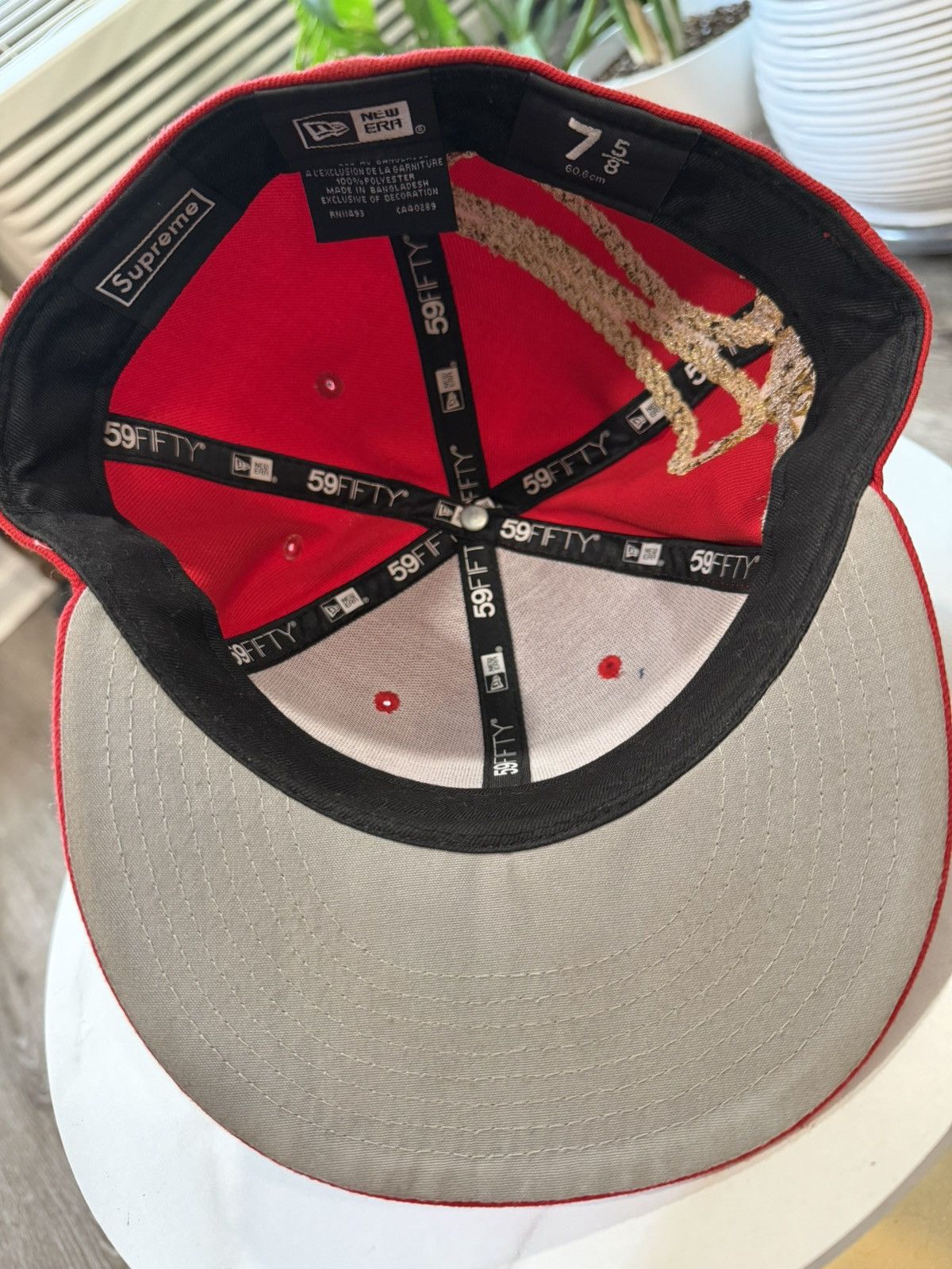 Supreme SUPREME JESUS PIECE FITTED RED/GOLD 7/58 Size ONE SIZE - 4 Thumbnail