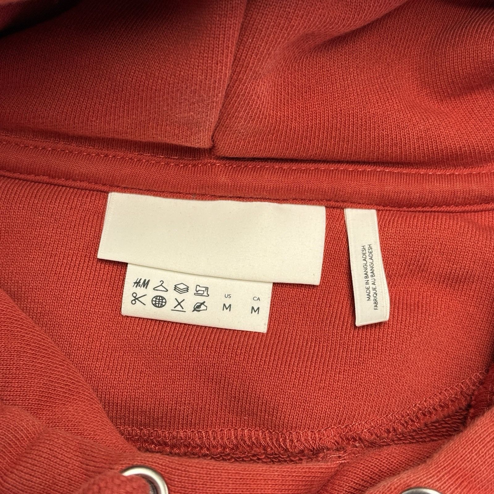 H&M H&M Hoodie Mens Medium 25x23.5 Oversized Red Orange Baggy Size US M / EU 48-50 / 2 - 10 Thumbnail