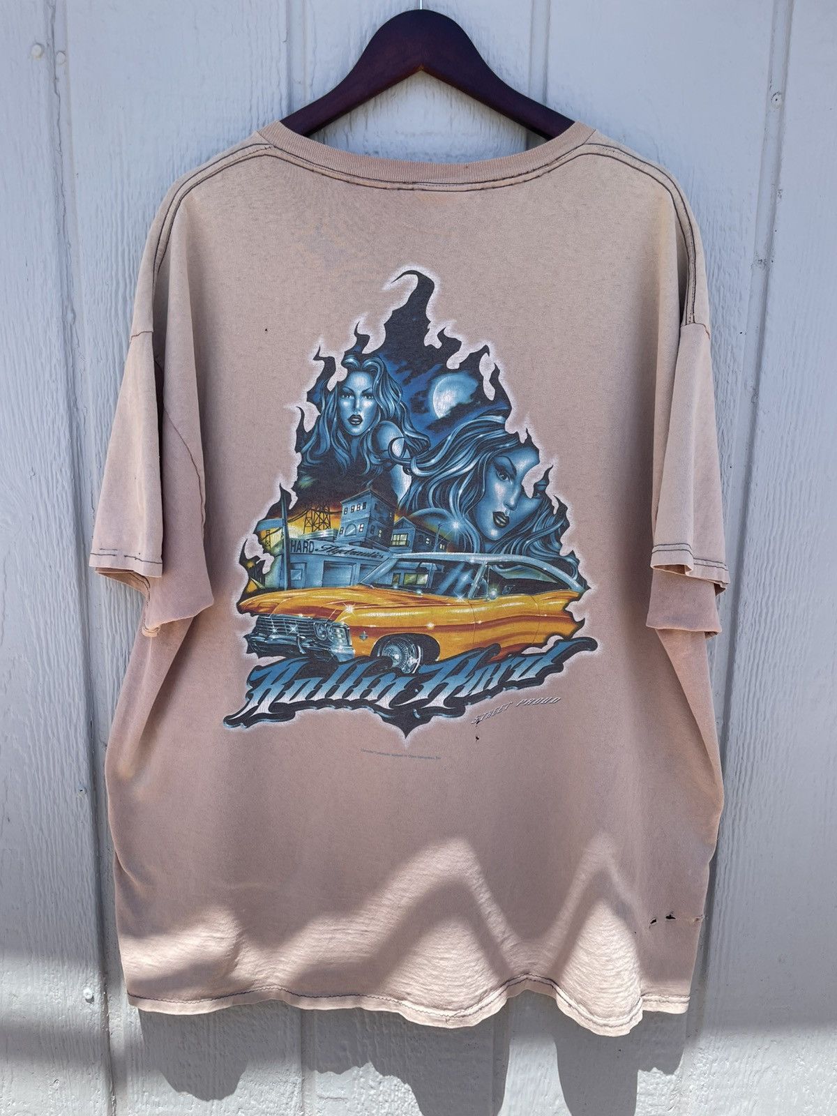 Vintage Vintage 2000s Y2K skate brand ODM beige XXL t-shirt Size US XXL / EU 58 / 5 - 10 Thumbnail