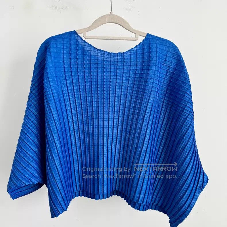 Issey Miyake Issey Miyake Blue Long Sleeve Size L / US 10 / IT 46 - 2 Thumbnail