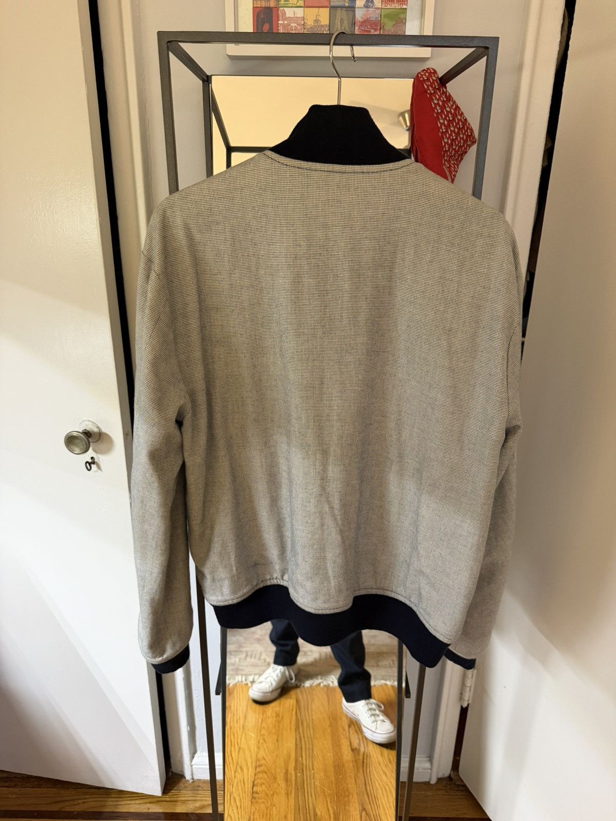 DDUGOFF Navy and white plaid bomber jacket Size US S / EU 44-46 / 1 - 2 Thumbnail