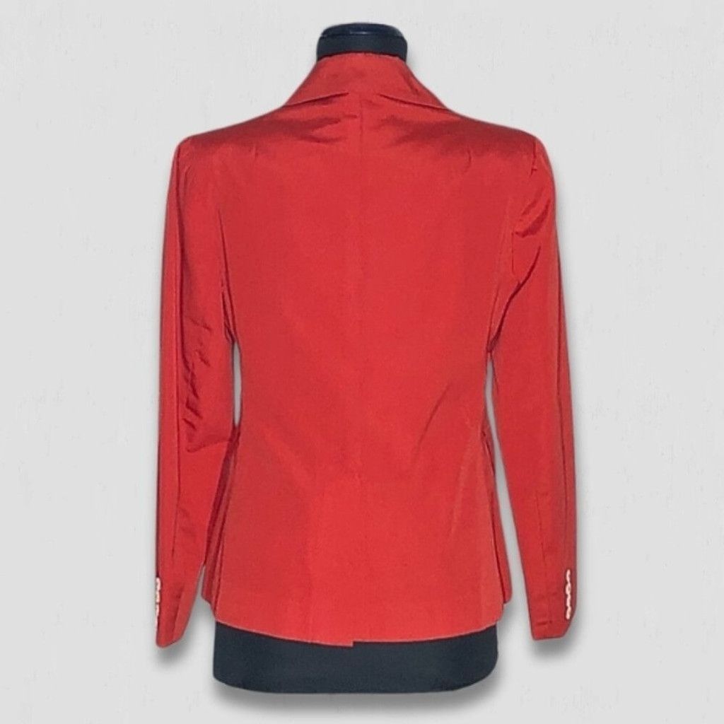 Evan Picone Evan Picone Blazer Tailored Jacket Linen Cotton Red Small Size S / US 4 / IT 40 - 2 Thumbnail