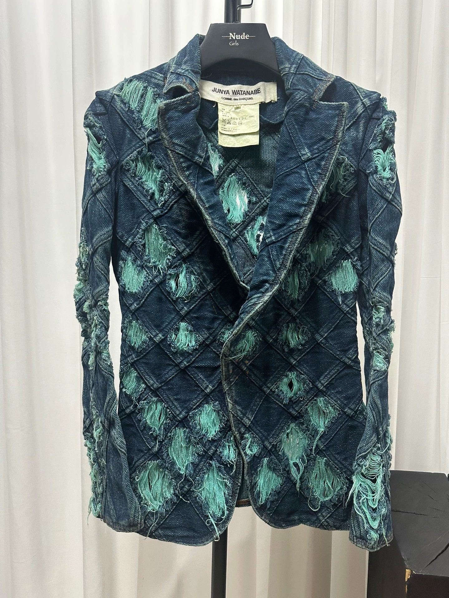 Junya Watanabe Junya Watanabe Check Distressed Denim Jacket M Size M / US 6-8 / IT 42-44 - 1 Thumbnail