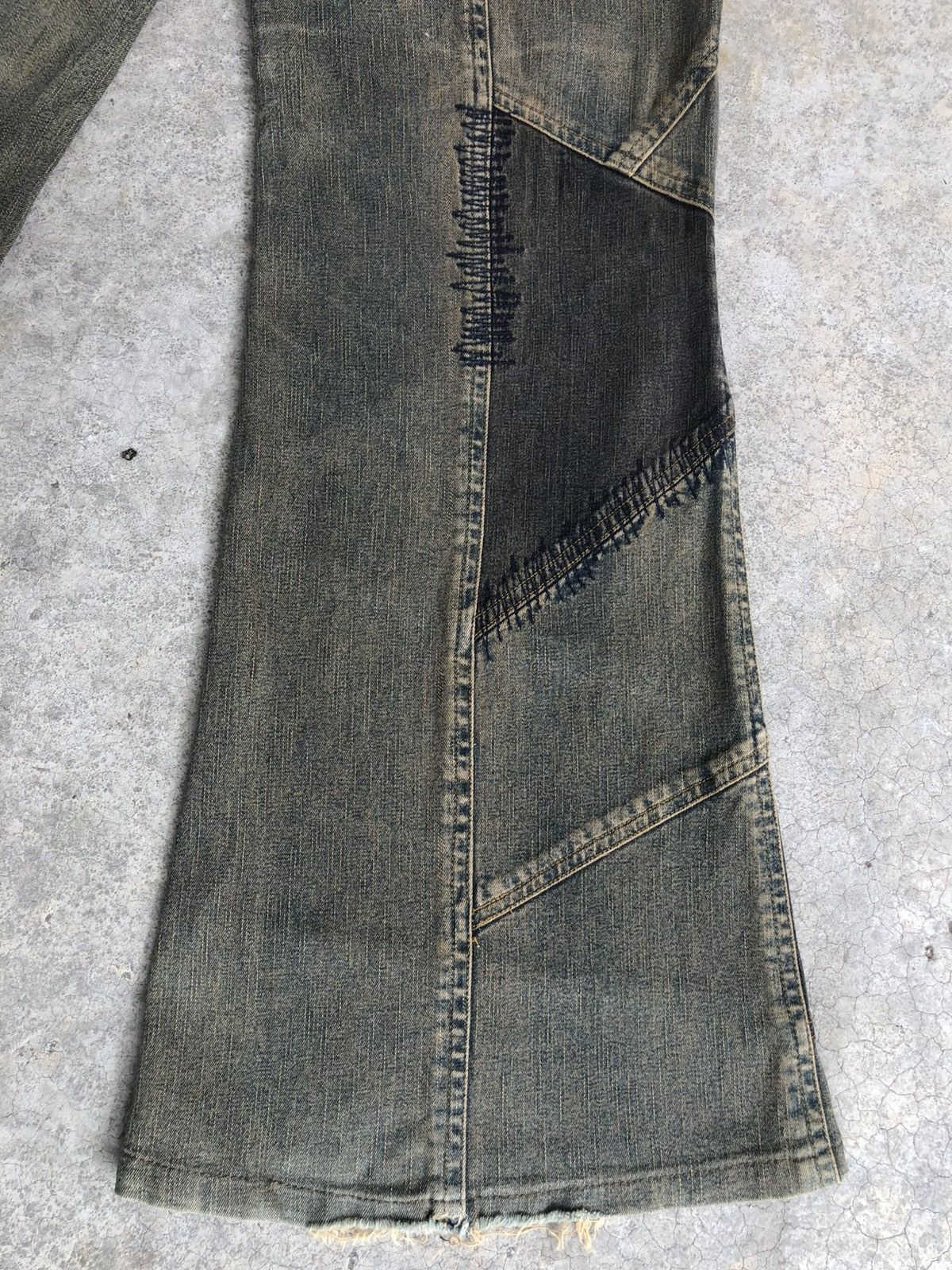 Tornado Mart Japanese Tornado Mart Flared Jeans Patchwork Distressed Size US 29 - 12 Thumbnail