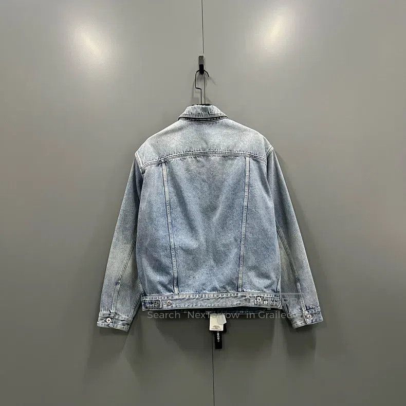 Valentino Valentino Denim jacket with large logo print Size US M / EU 48-50 / 2 - 2 Thumbnail