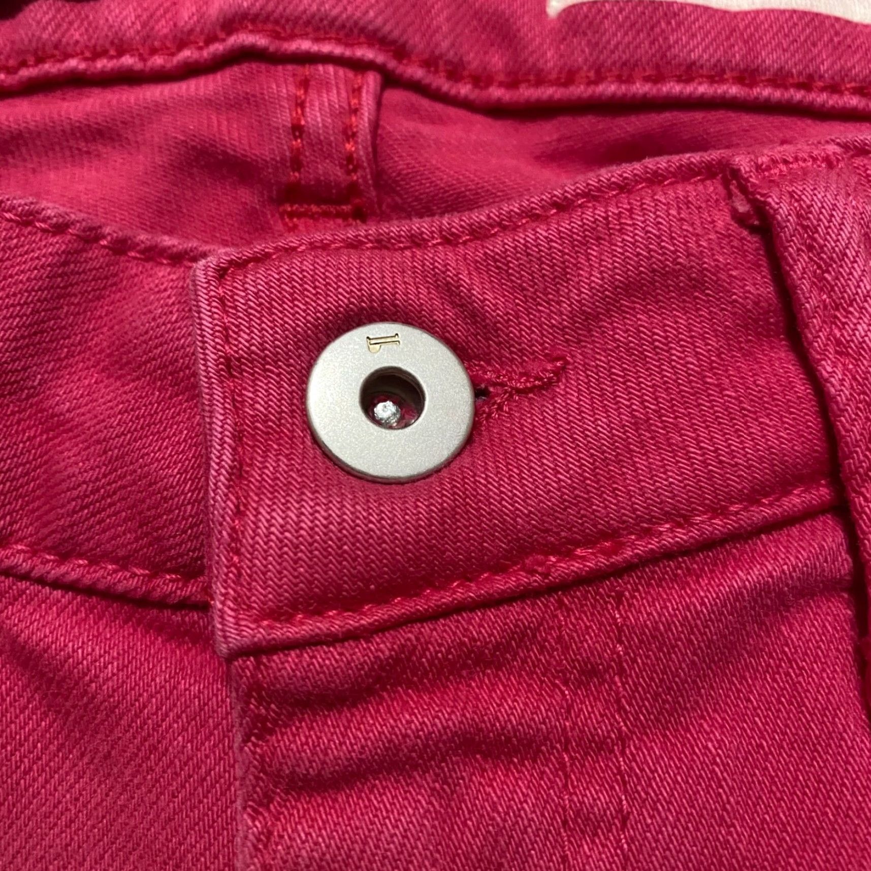 Vintage Pilcro Jeans Womens Pink Denim Mid Skinny 28 Dark Wash 5-Pocket Regular Inseam 27 Size 28" / US 6 / IT 42 - 6 Thumbnail