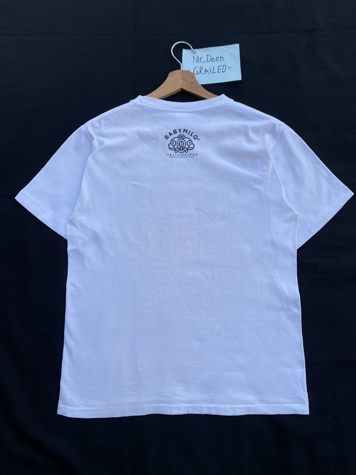 Bape Rare!! A BATHING APE Baby Milo White T-shirts Size US S / EU 44-46 / 1 - 17 Thumbnail