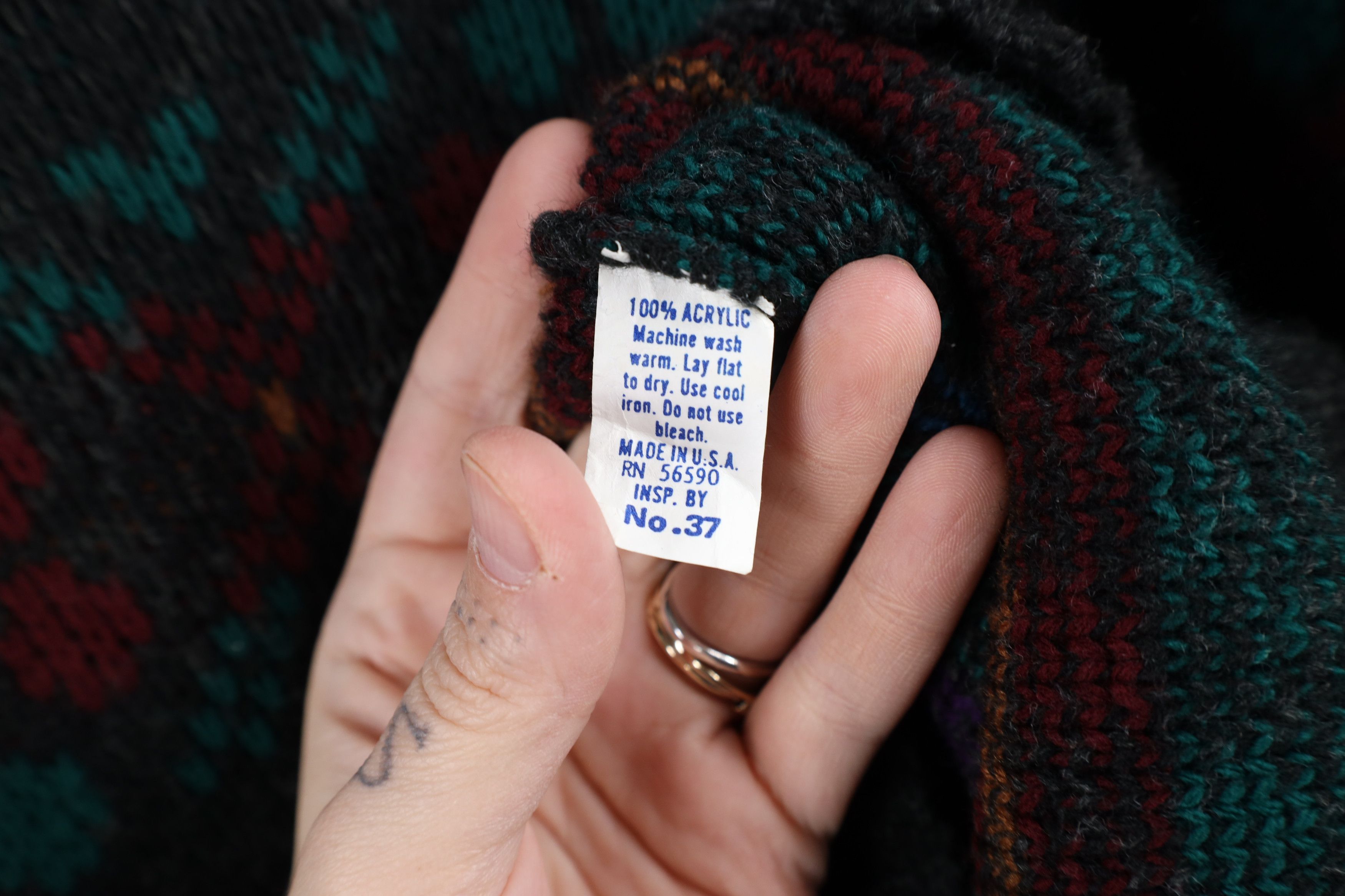 Vintage Vintage 90s Streetwear Fair Isle Knit Crewneck Sweater USA Size US XXL / EU 58 / 5 - 8 Thumbnail