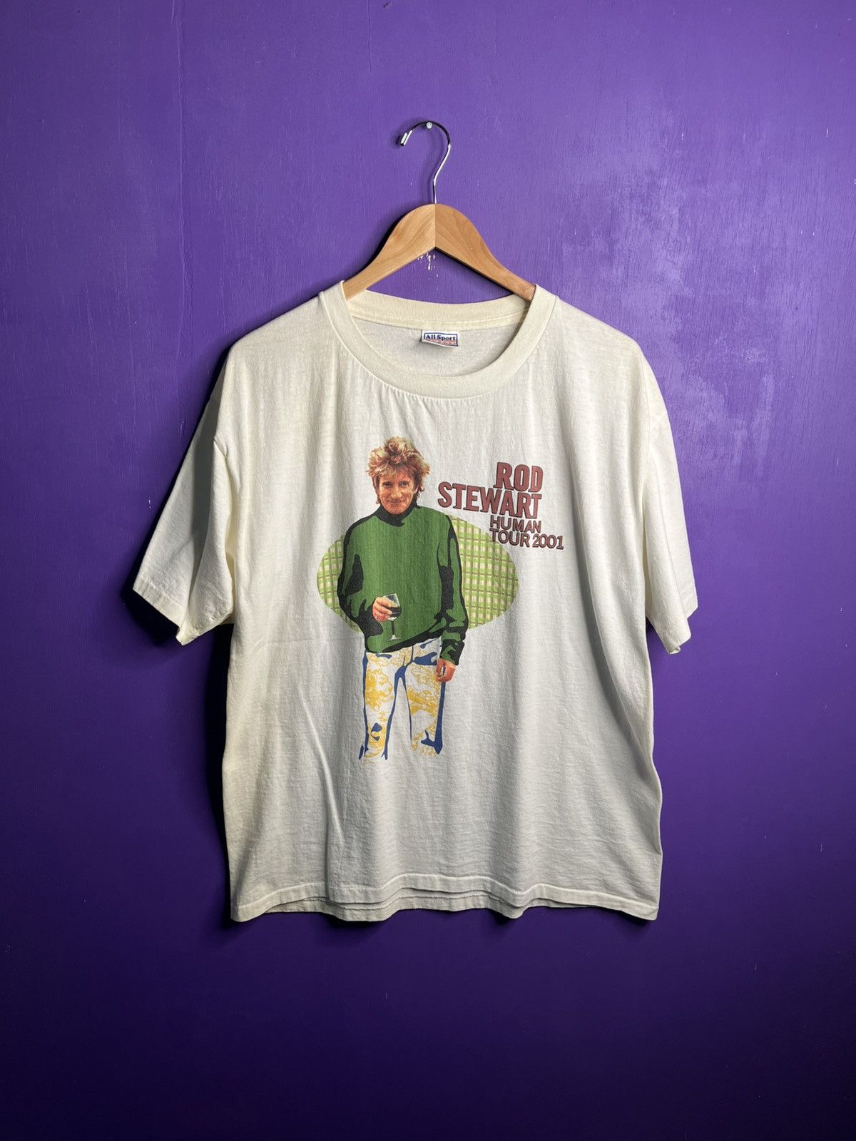 Band Tees × Vintage Vintage 2001 Rod Stewart human tour t-shirt Size US L / EU 52-54 / 3 - 1 Thumbnail