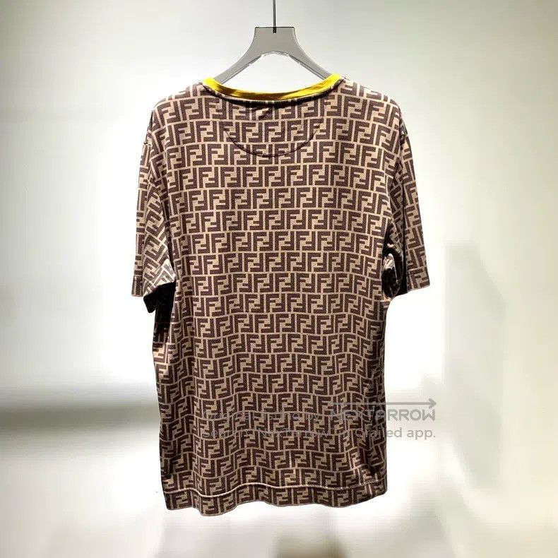 Fendi Fendi Letter Pattern Printed Collar Contrasting Short Slee Size US XL / EU 56 / 4 - 2 Thumbnail