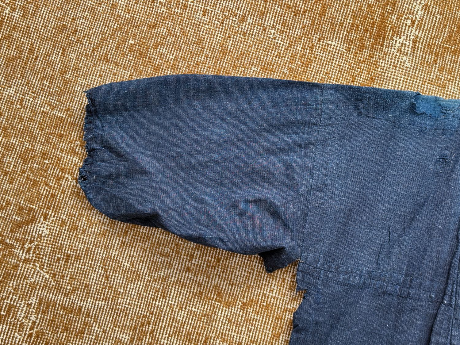 Vintage Vintage Japanese Mid-sleeved Kimono Hanten Indigo Distressed Size US S / EU 44-46 / 1 - 5 Thumbnail