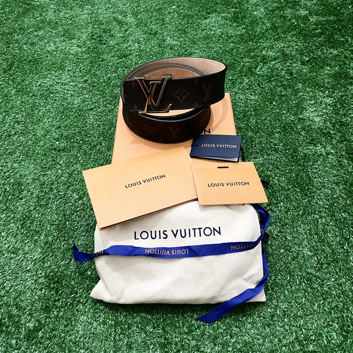 Louis Vuitton LOUIS VUITTON 40 Mono 95 Gold Buckle Belt Complete Set NEW! Size 38 - 1 Thumbnail