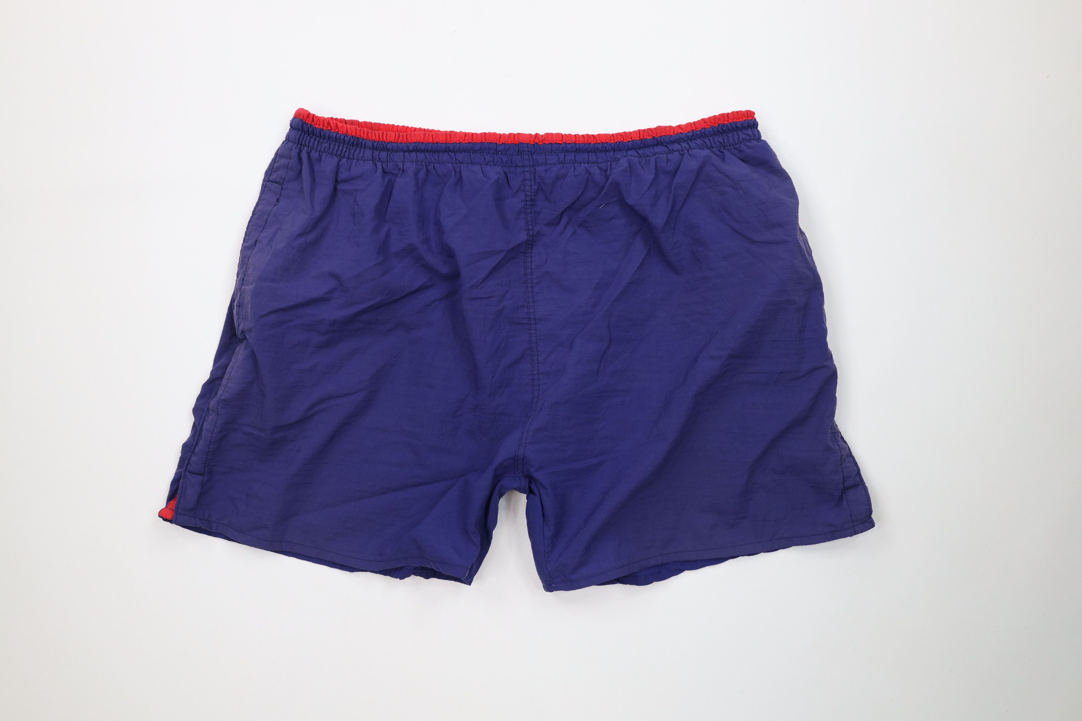 Vintage Vintage 90s Streetwear Faded Above Knee Lined Shorts Trunks Size US 34 / EU 50 - 1 Thumbnail