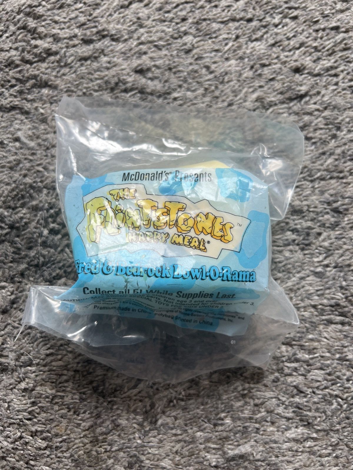 Universal Studios 1993 McDonald’s The Flintstones Fred & Bedrock Bowl-O-Rama Size ONE SIZE - 1 Thumbnail