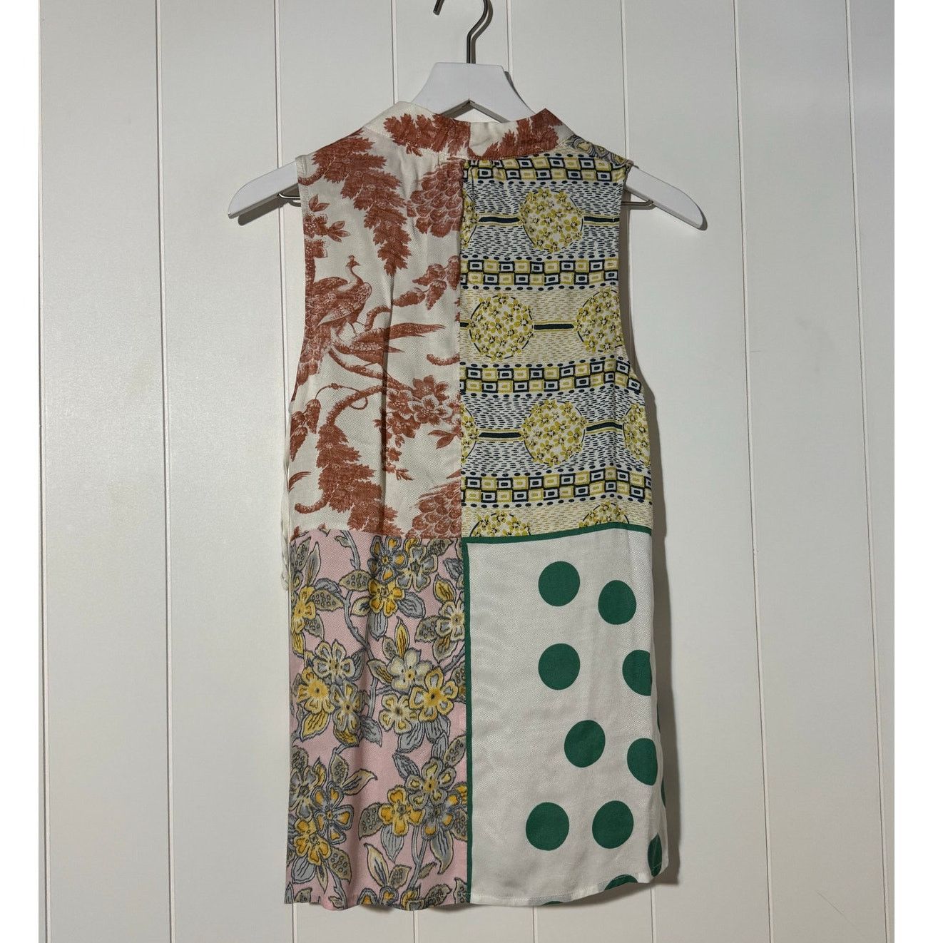 Anthropologie Anthropologie Moulinette Soeurs Patchwork Blouse XS Size XS / US 0-2 / IT 36-38 - 3 Thumbnail